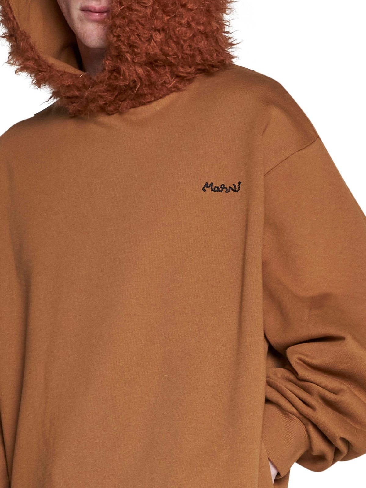 Marni Logo Embroidered Long-Sleeved Hoodie