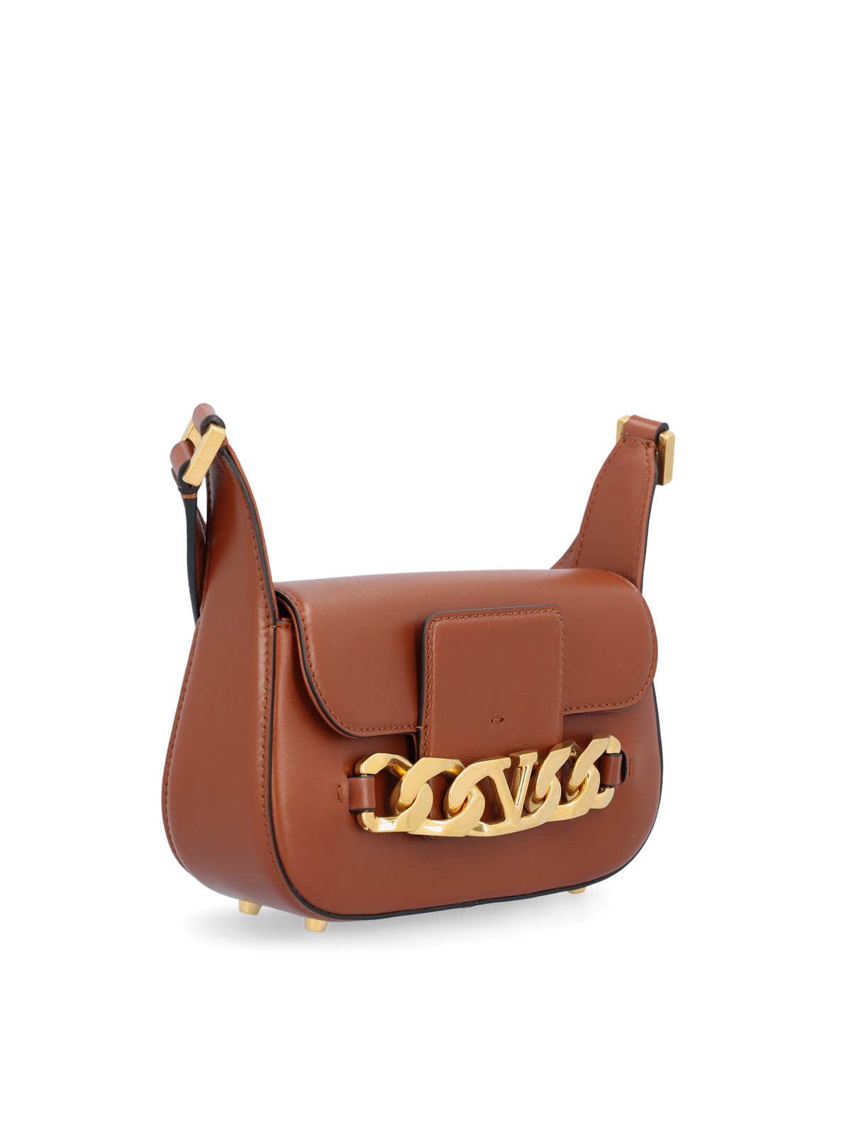 Valentino VLogo Plaque Chain-Link Shoulder Bag 4 Valentino VLogo Plaque Chain-Link Shoulder Bag