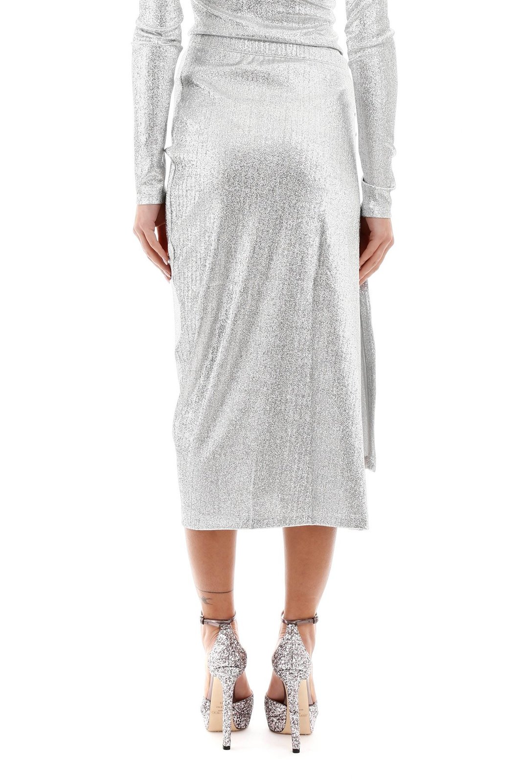 Paco Rabanne Drapped Button Skirt