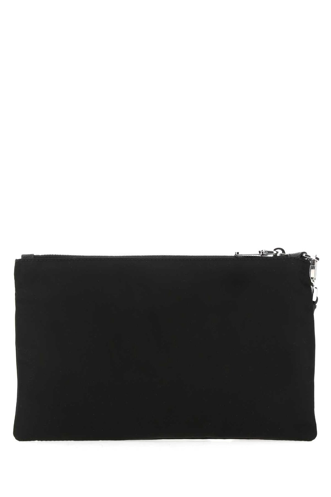 Prada Logo Plaque Zipped Pouch Bag