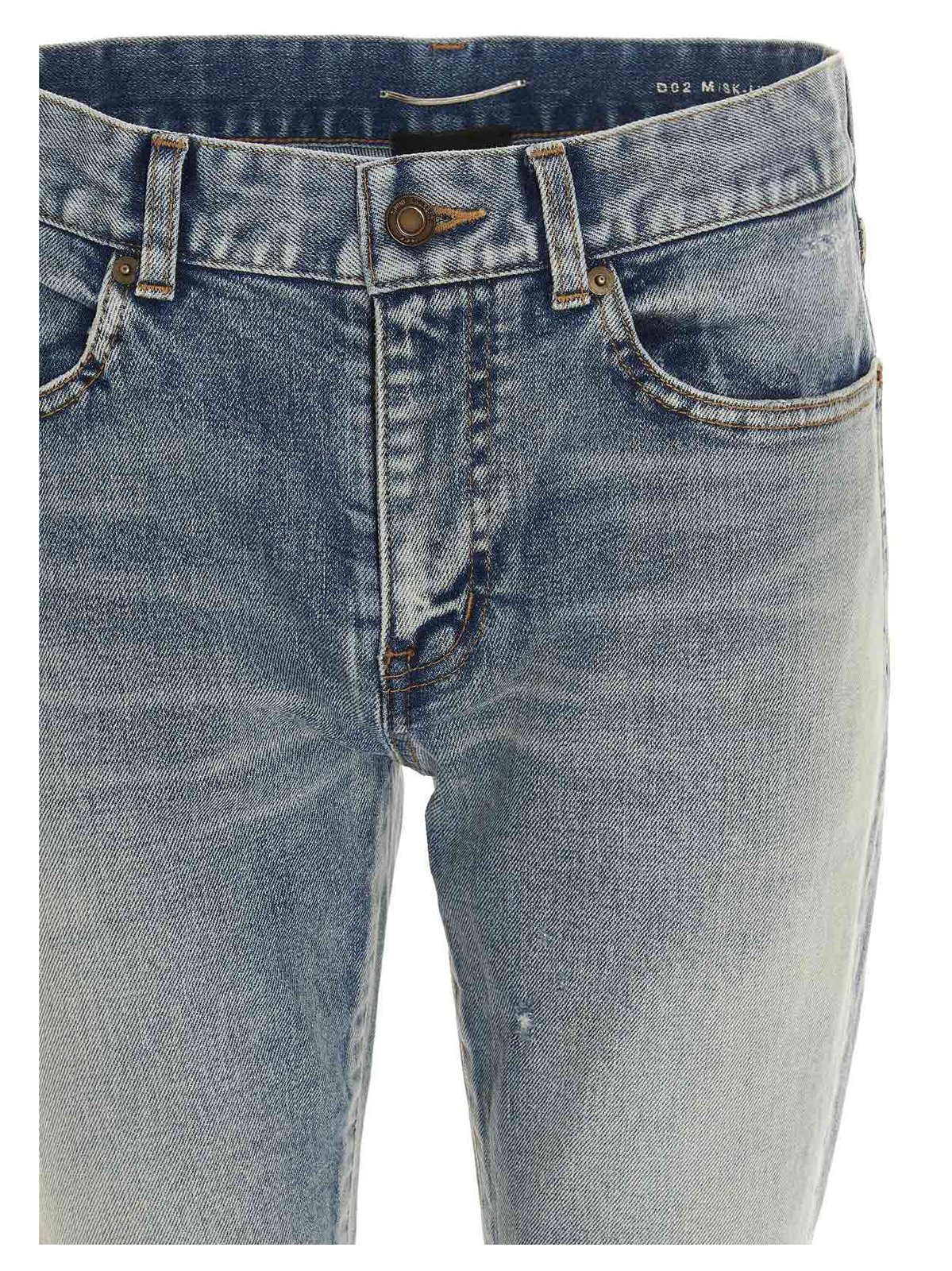 Saint Laurent Distressed Skinny Jeans