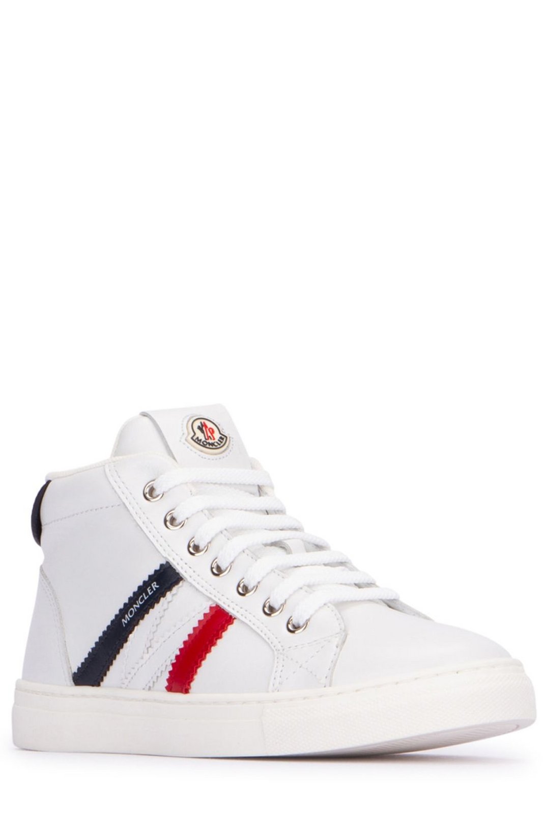 Moncler Enfant High Top Lace-Up Sneakers