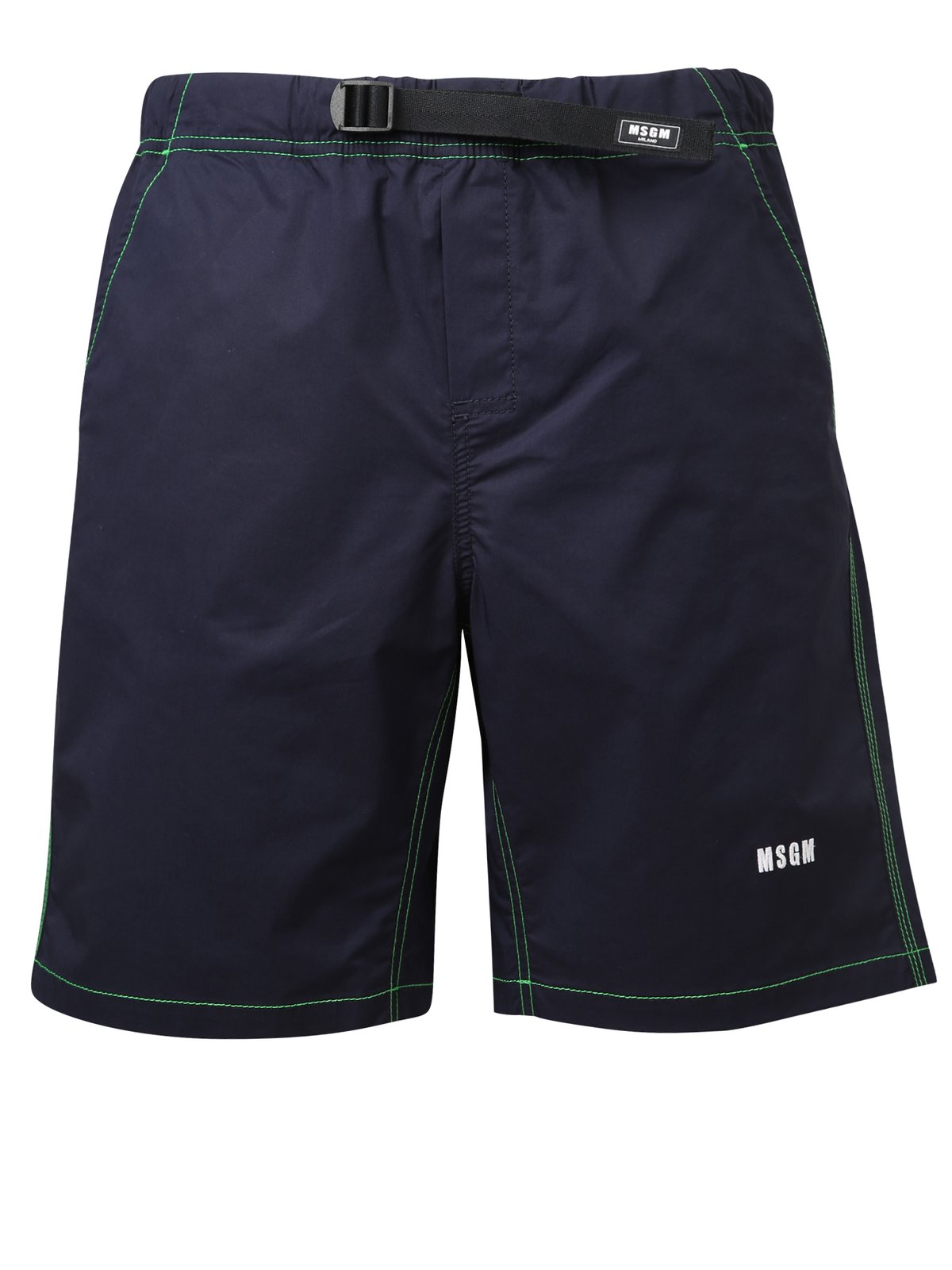 MSGM Logo Embroidered Drawstring Waistband Shorts