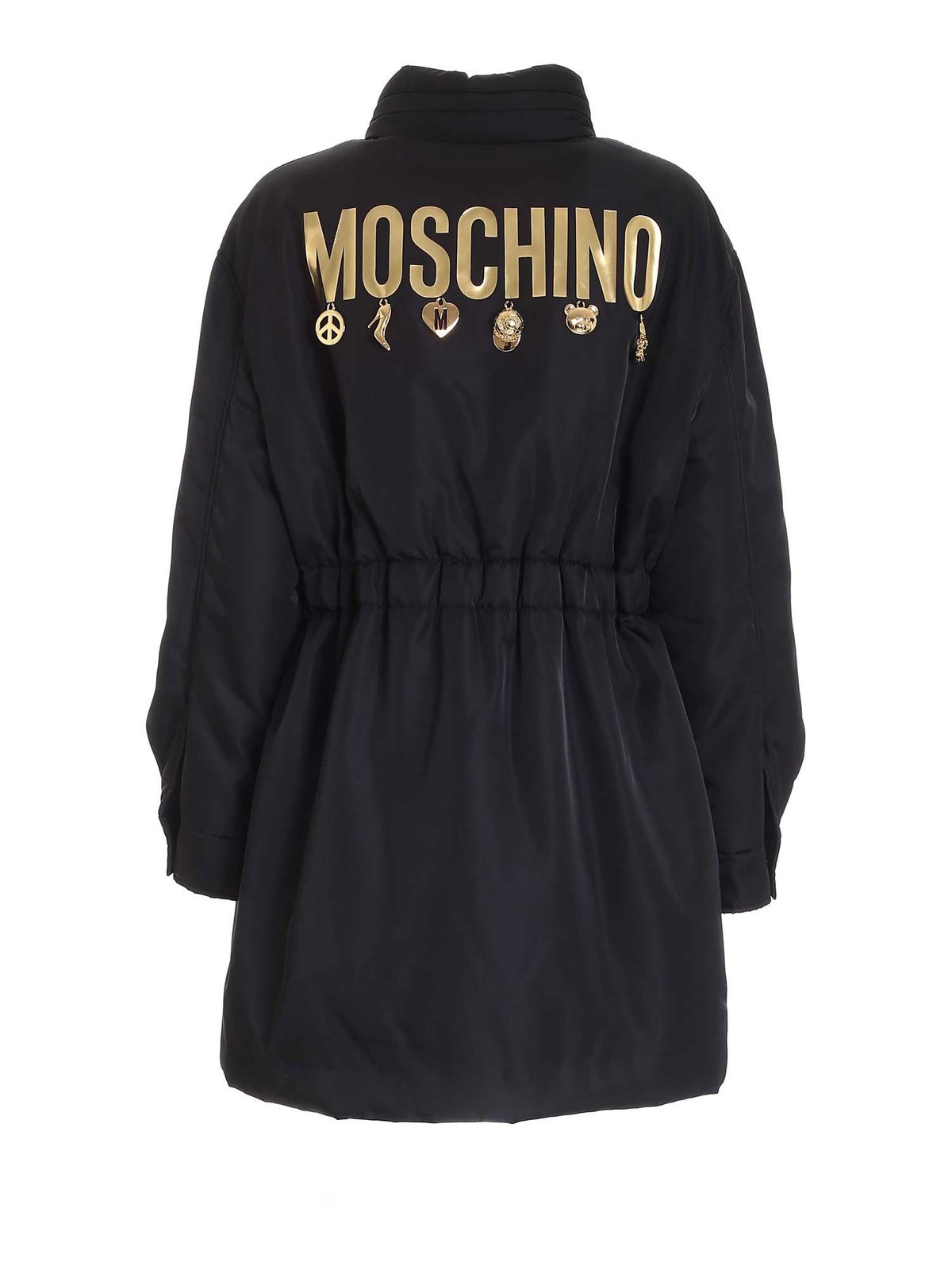 Moschino Logo Charms Elasticated-Waist Coat