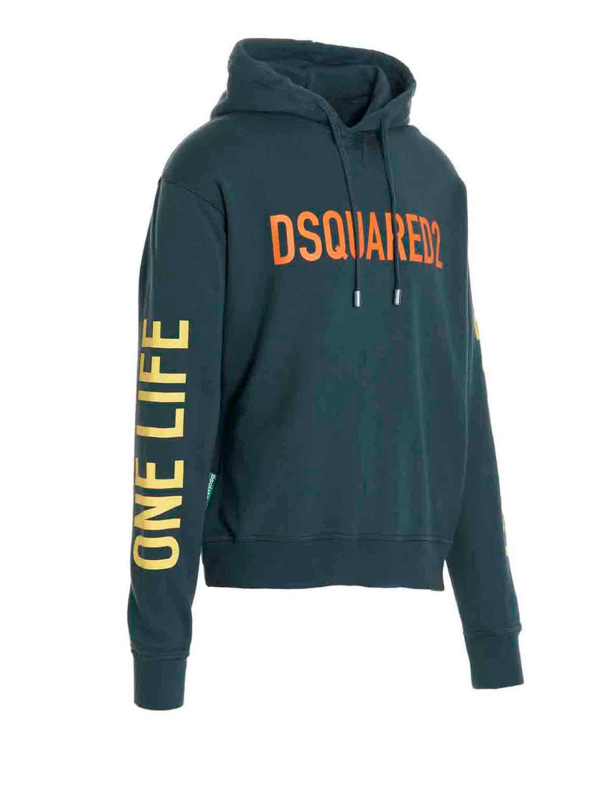 Dsquared2 Logo Printed Drawstring Hoodie