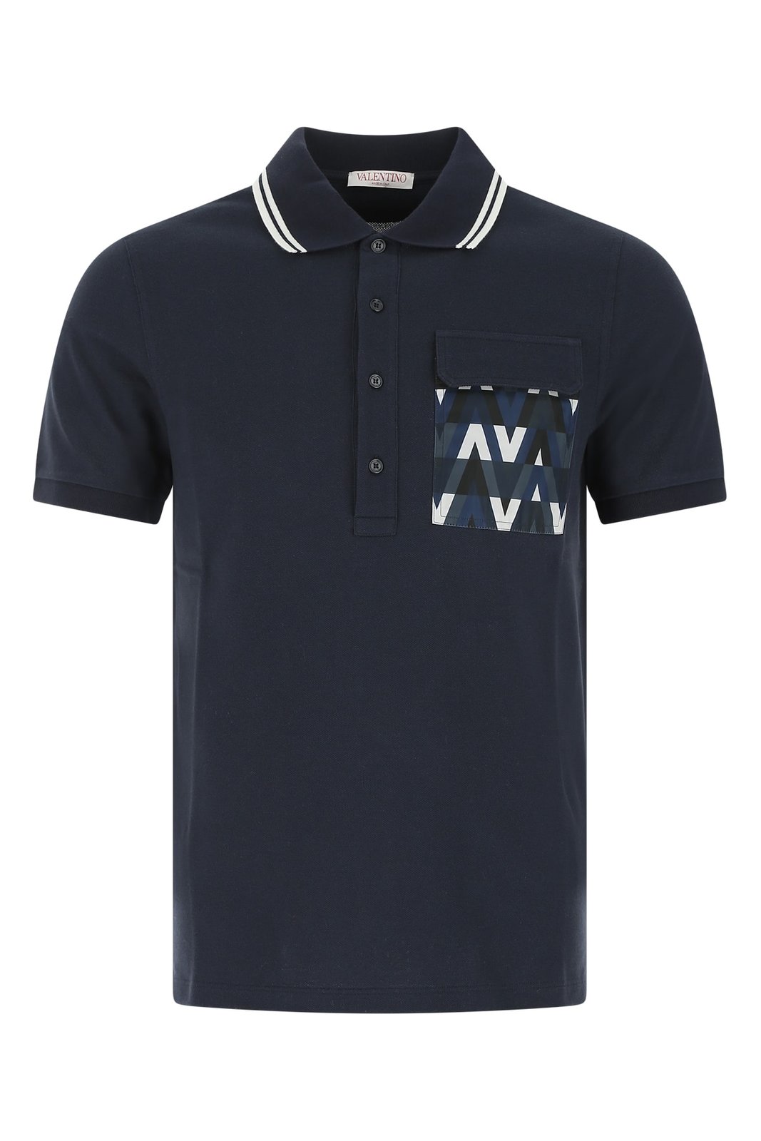 Valentino VLogo Motif Chest Pocket Polo Shirt 2 Valentino VLogo Motif Chest Pocket Polo Shirt