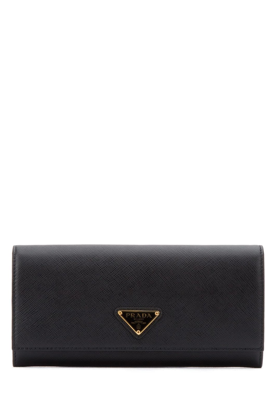 Prada Logo Plaque Continental Wallet