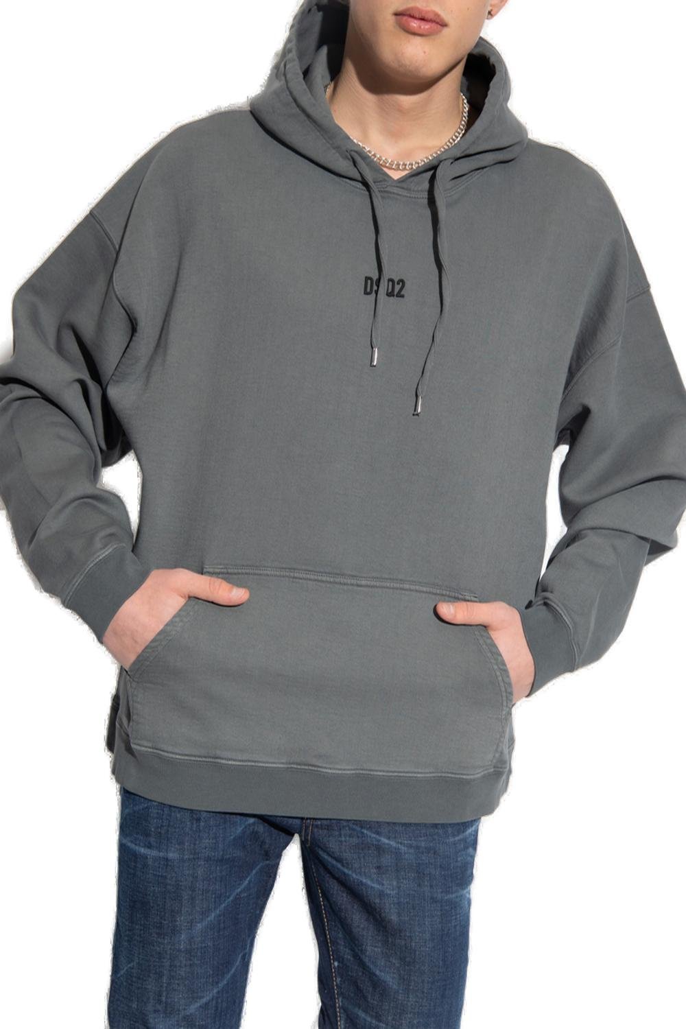 Dsquared2 Logo Detailed Drawstring Hoodie