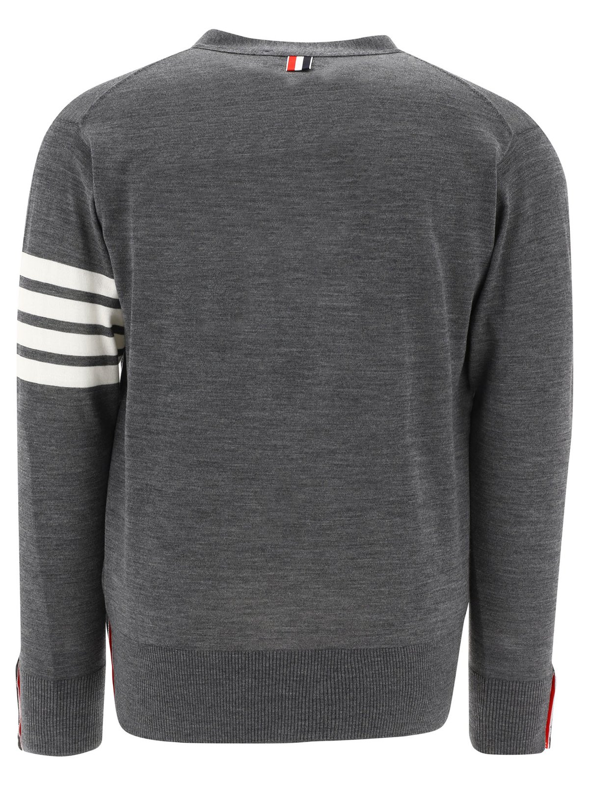Thom Browne 4-Bar V-Neck Knitted Cardigan