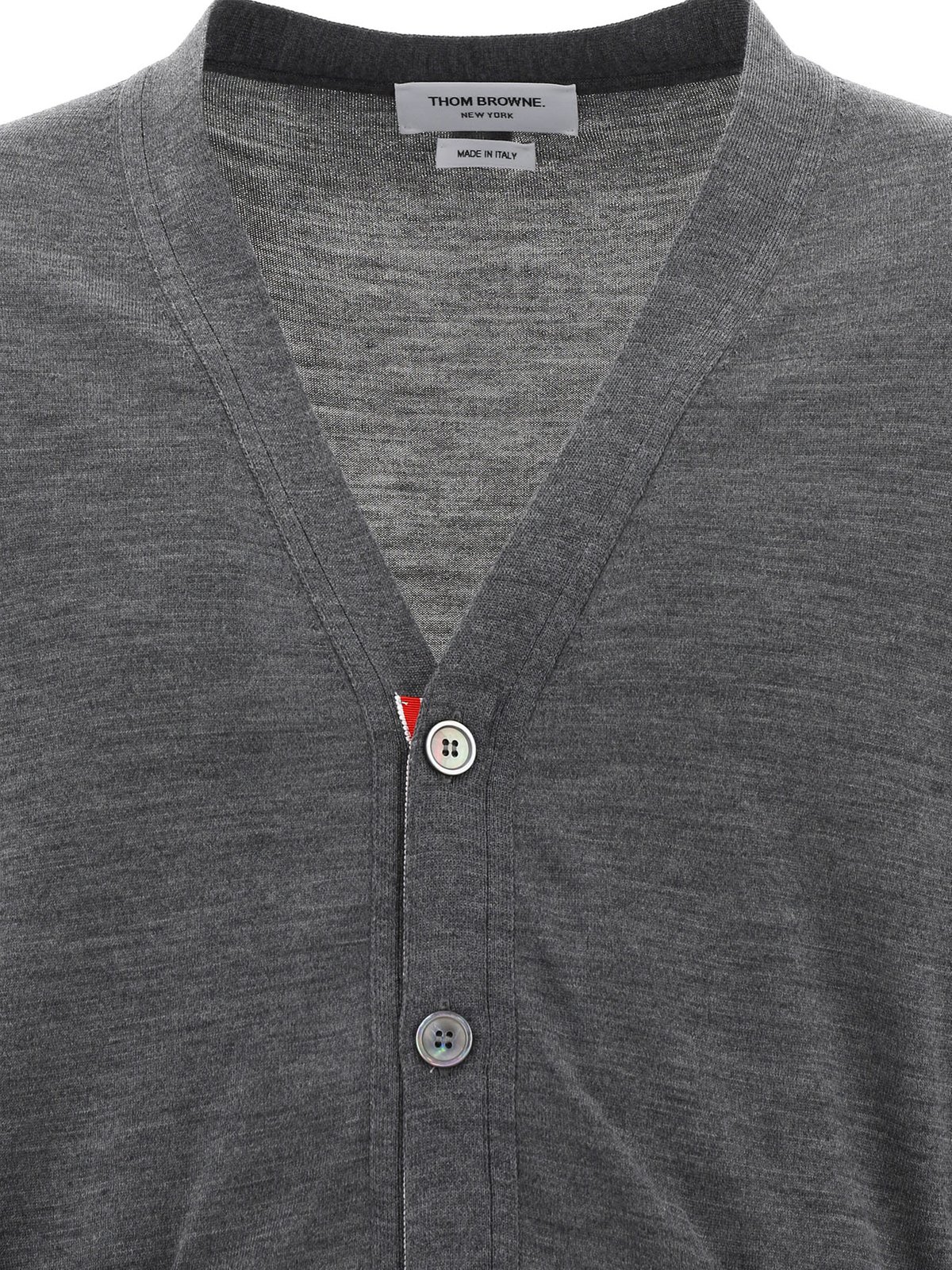 Thom Browne 4-Bar V-Neck Knitted Cardigan