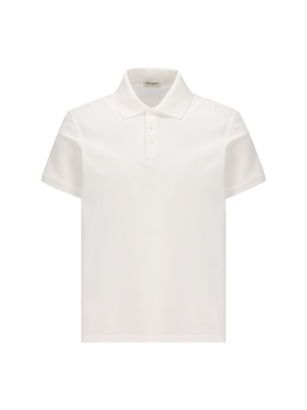 Saint Laurent Cassandre Logo Embroidered Polo Shirt