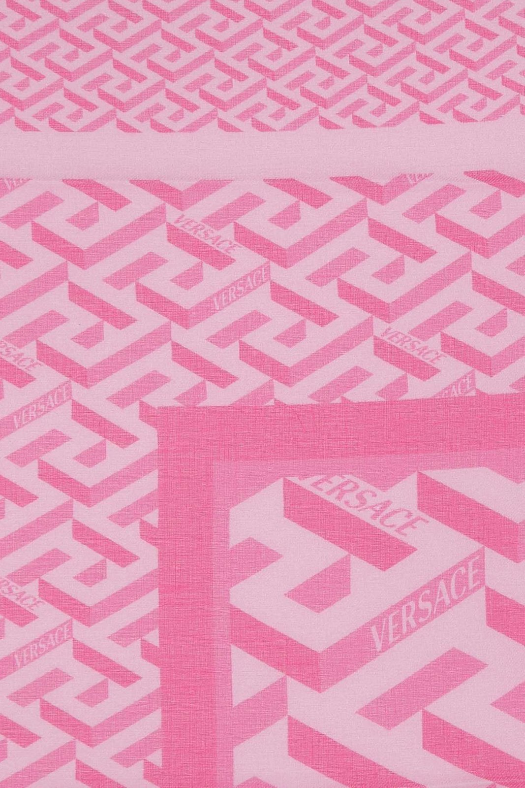 Versace Printed Raw-Cut Edge Scarf