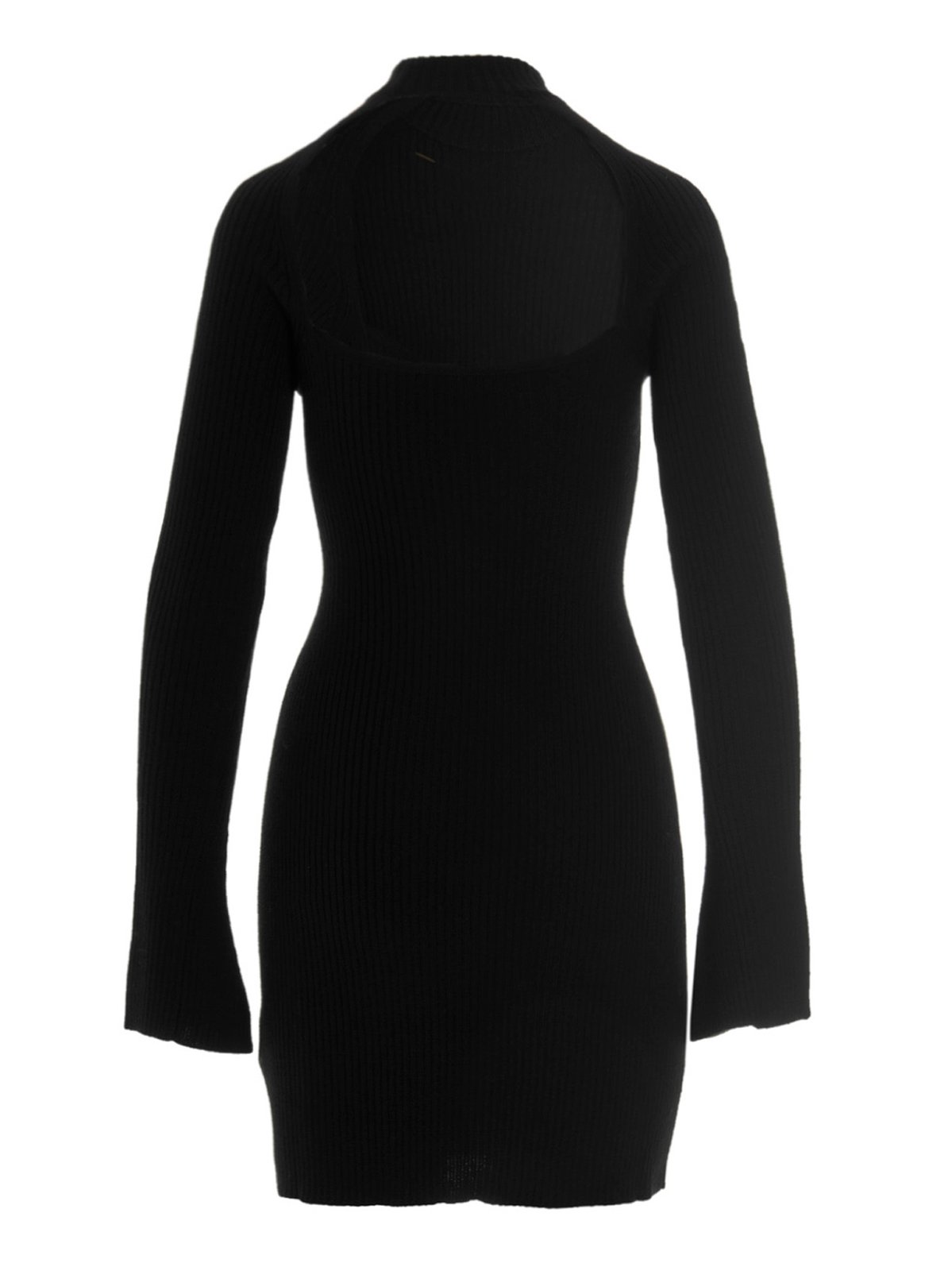 Blumarine Rose Detailed Long Sleeve Dress