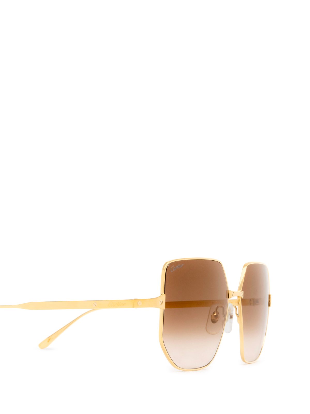 Cartier Geometric Oversized Frame Sunglasses