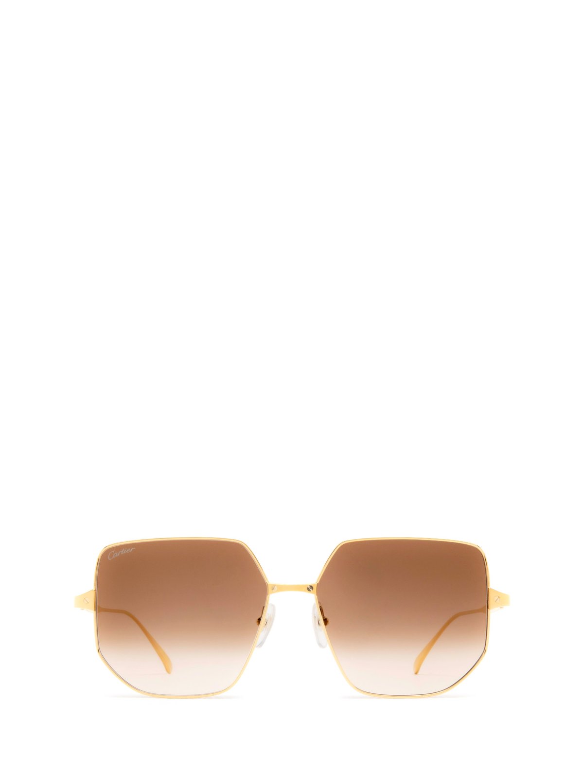 Cartier Geometric Oversized Frame Sunglasses