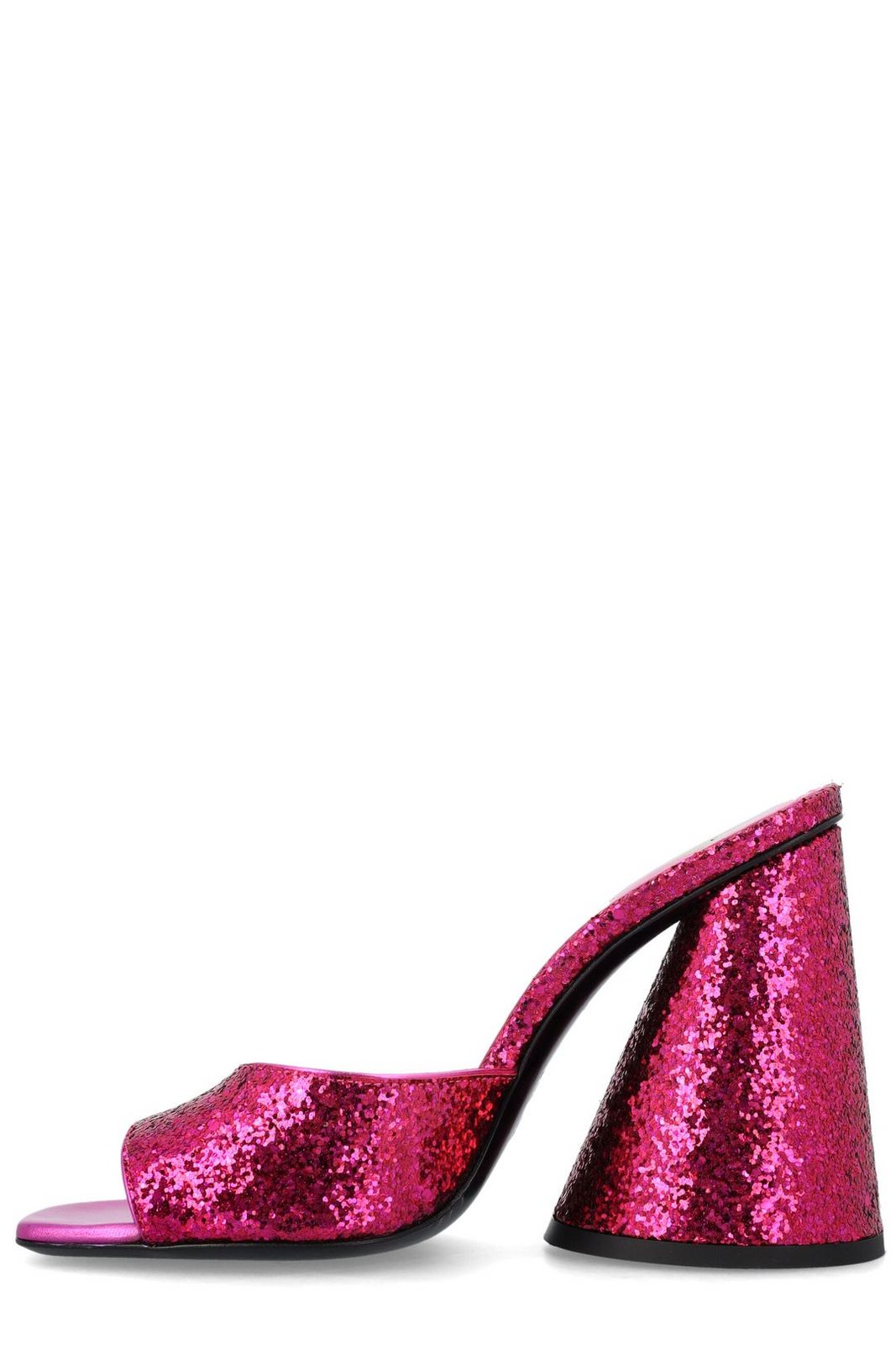 The Attico Luz Glitter Slip-On Mules