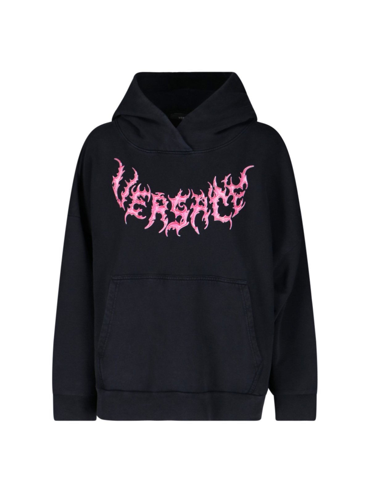 Versace Logo Printed Long Sleeved Hoodie 2 Versace Logo Printed Long Sleeved Hoodie