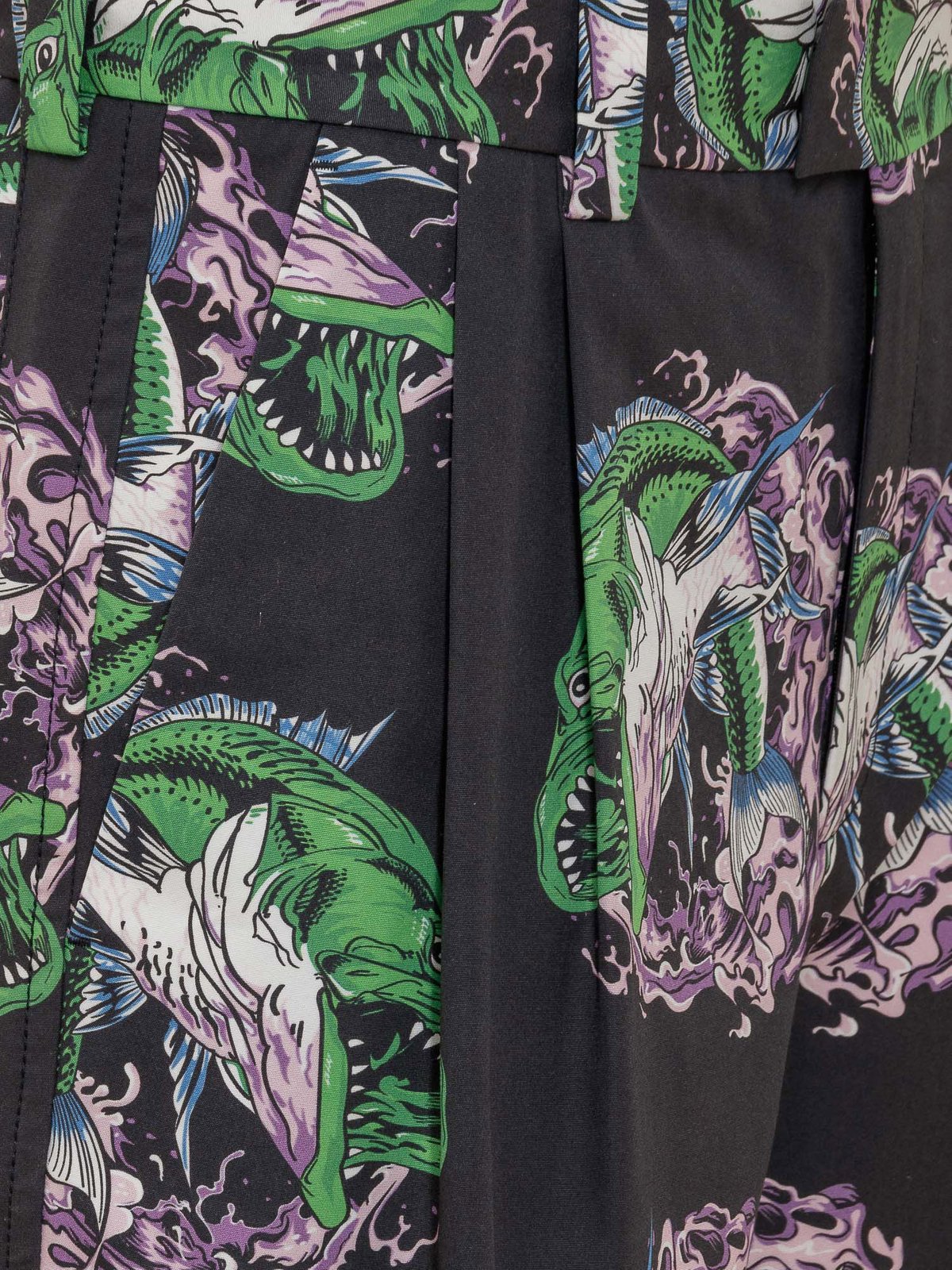 MSGM Graphic Printed Knee-Length Shorts