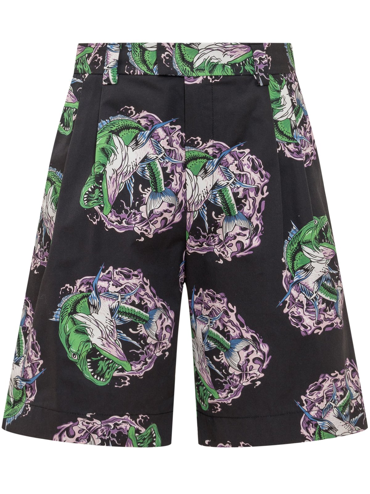 MSGM Graphic Printed Knee-Length Shorts