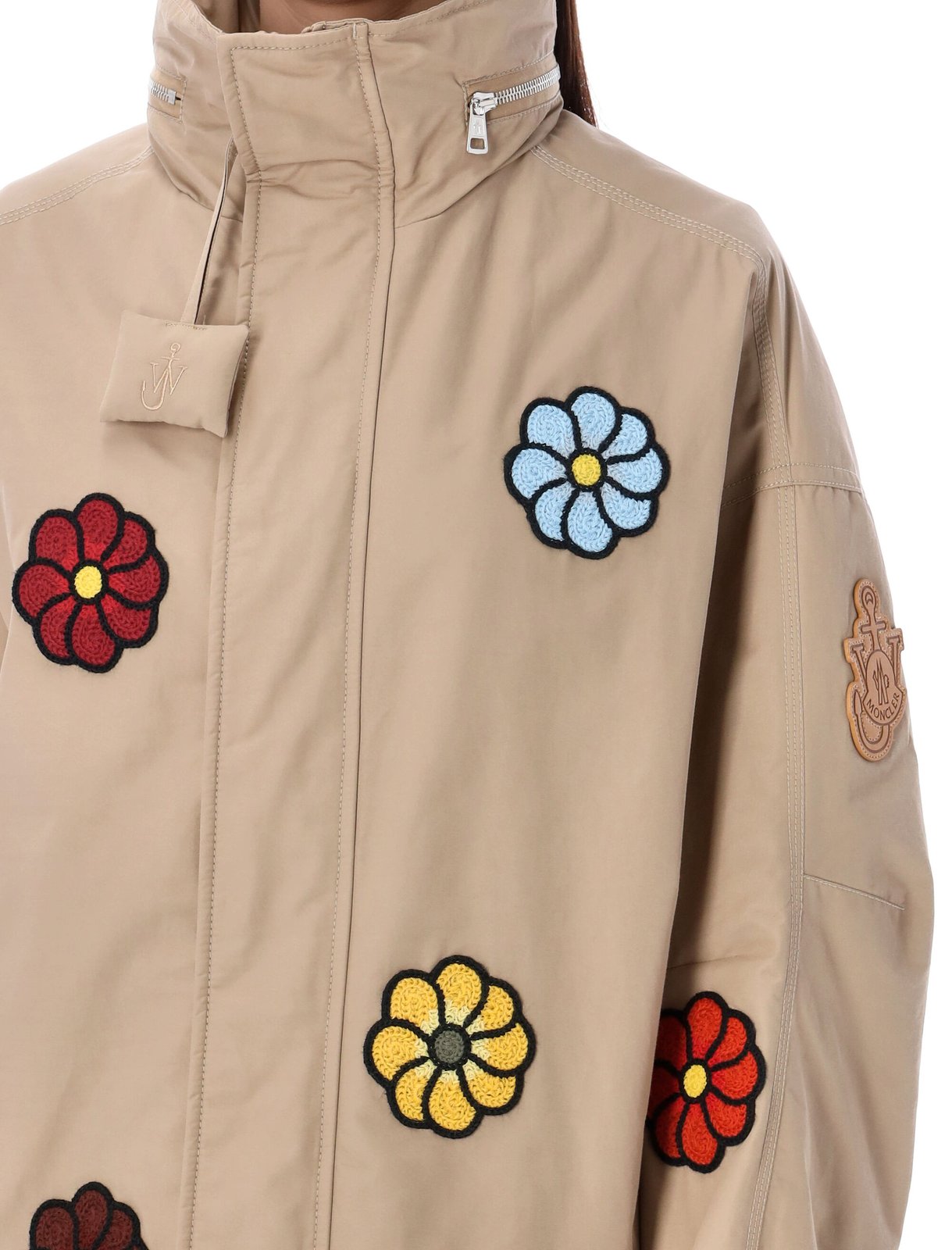 Moncler X JW Anderson Floral gedetailleerde jas