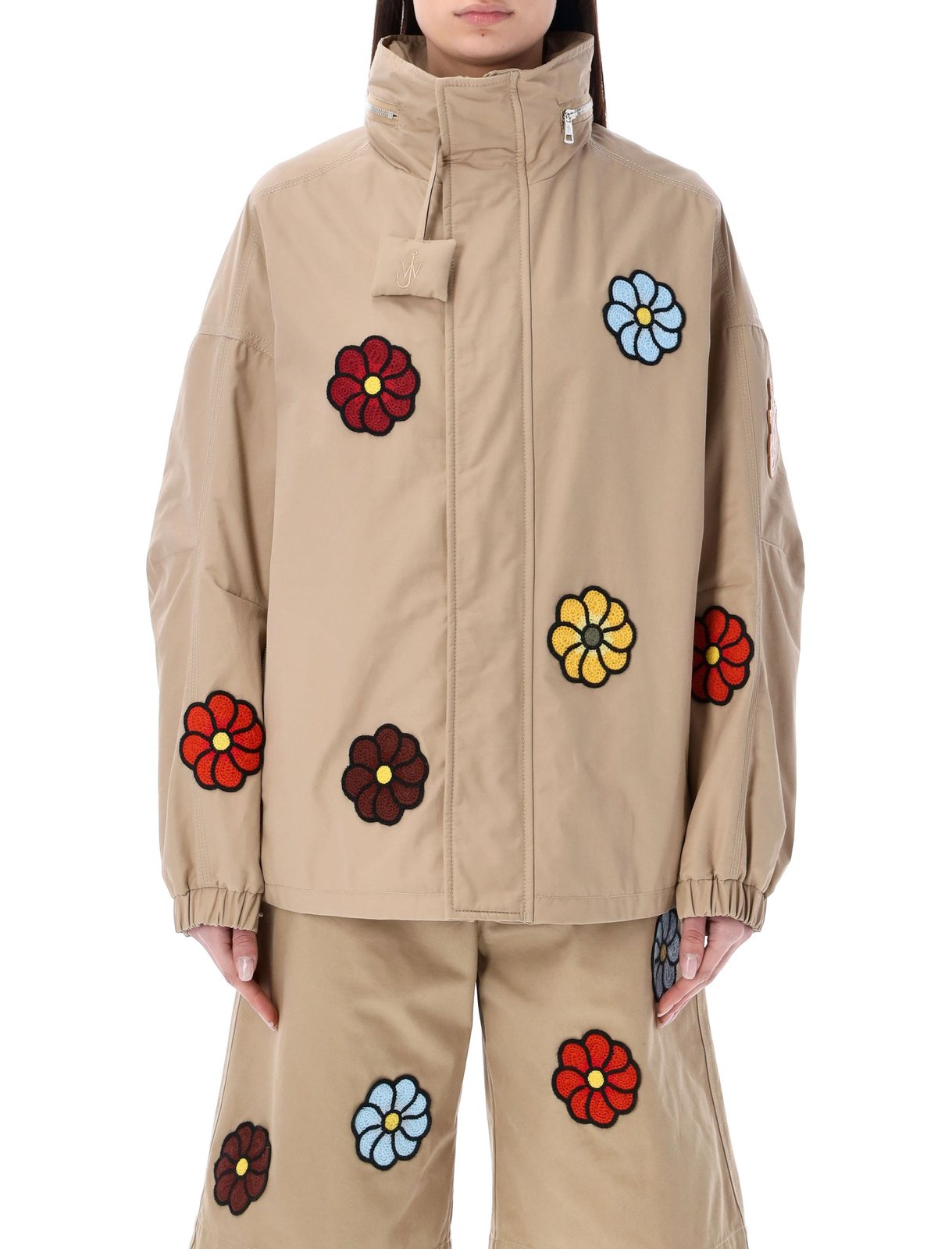 Moncler X JW Anderson Floral gedetailleerde jas