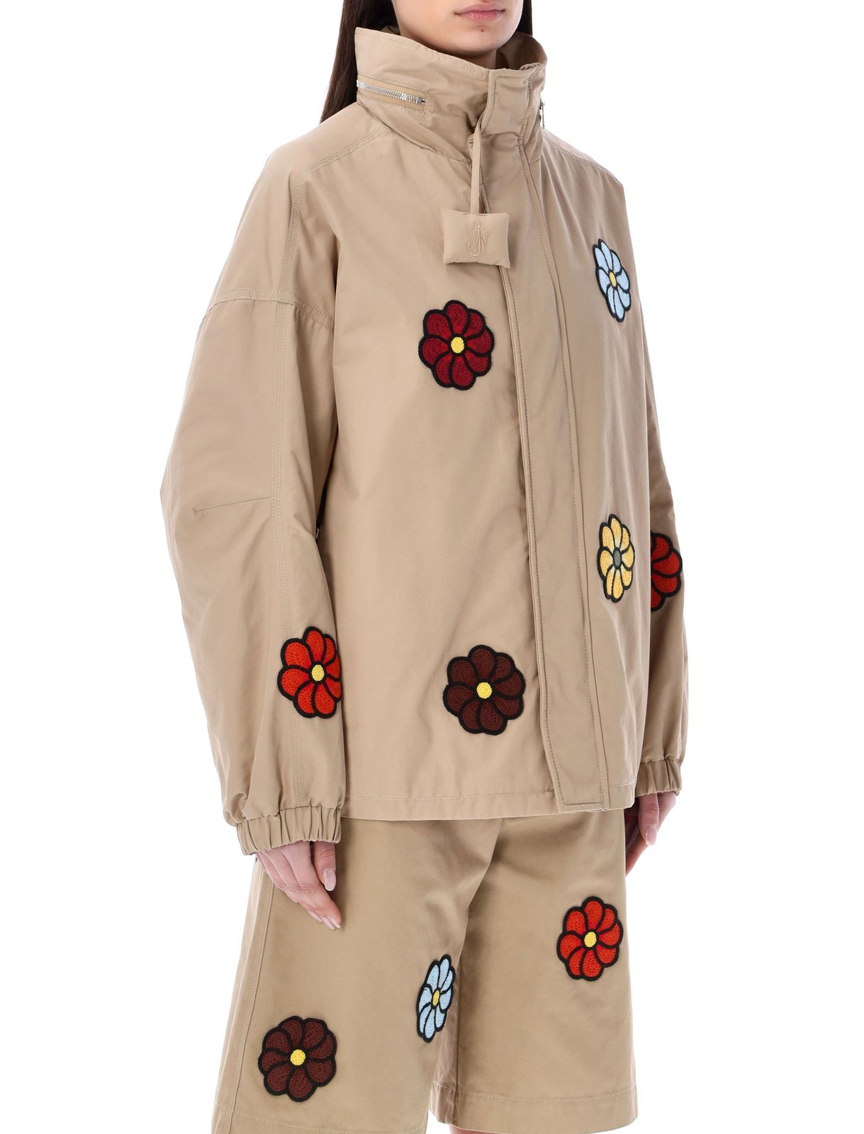 Moncler X JW Anderson Floral gedetailleerde jas