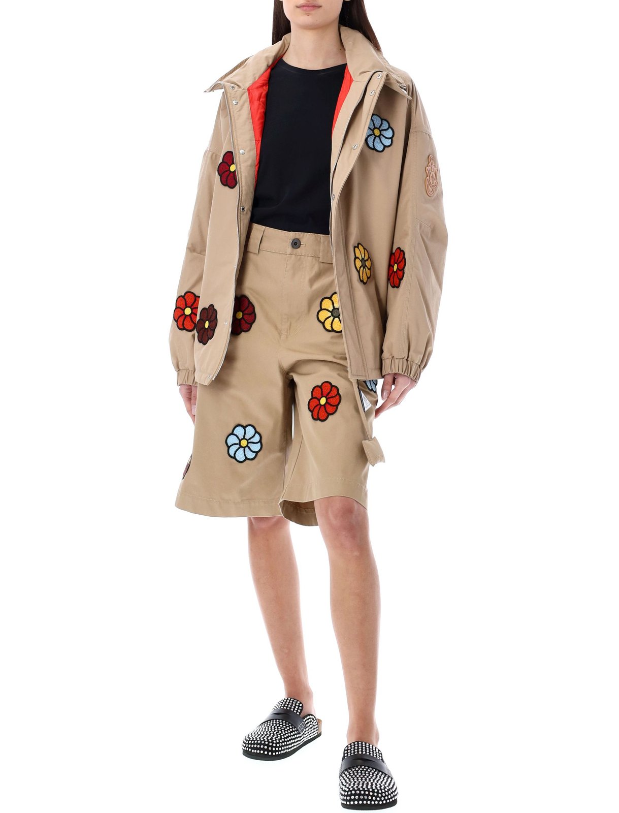 Moncler X JW Anderson Floral gedetailleerde jas