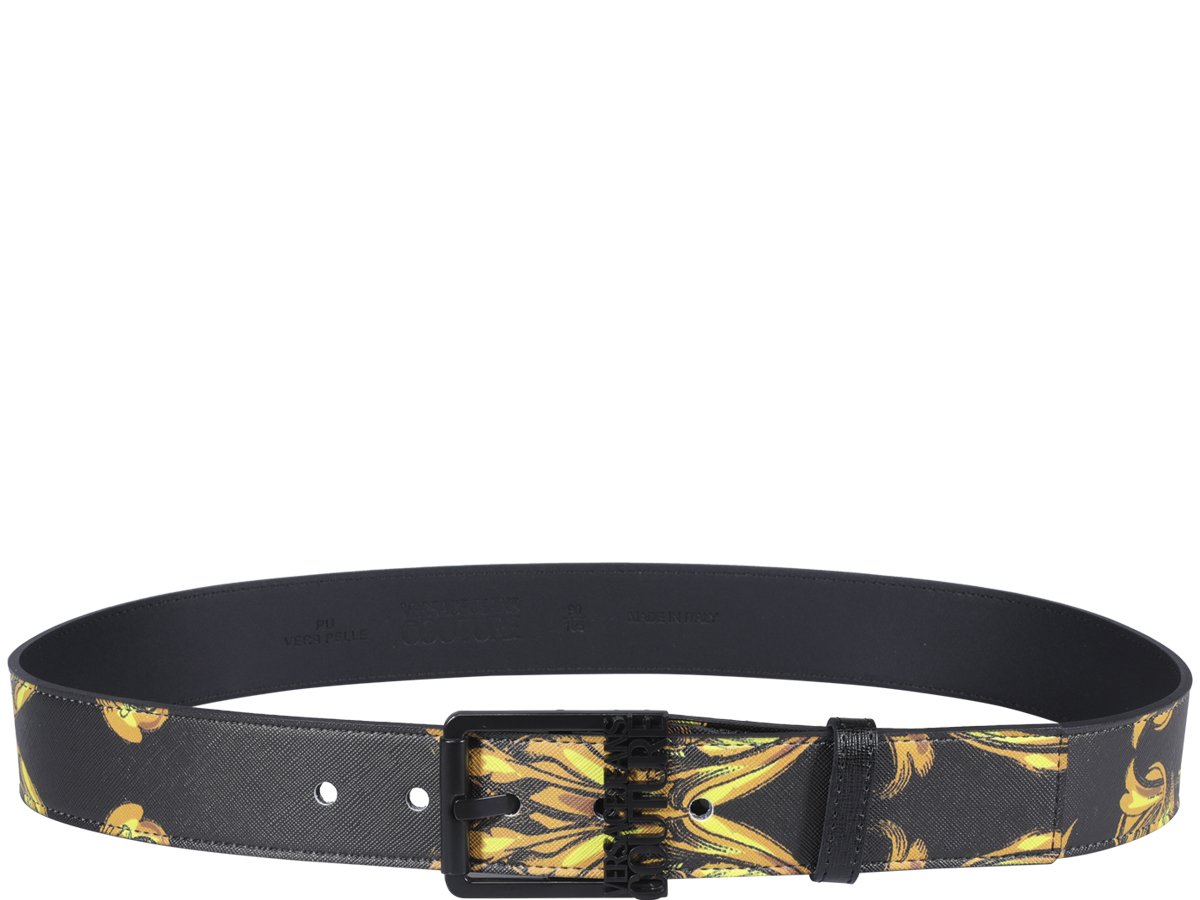 Versace Jeans Couture barokke bedrukte riem met gesp