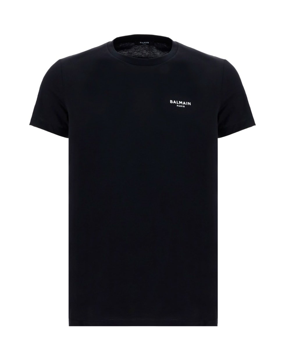 T-shirt met ronde hals en geborduurd Balmain-logo