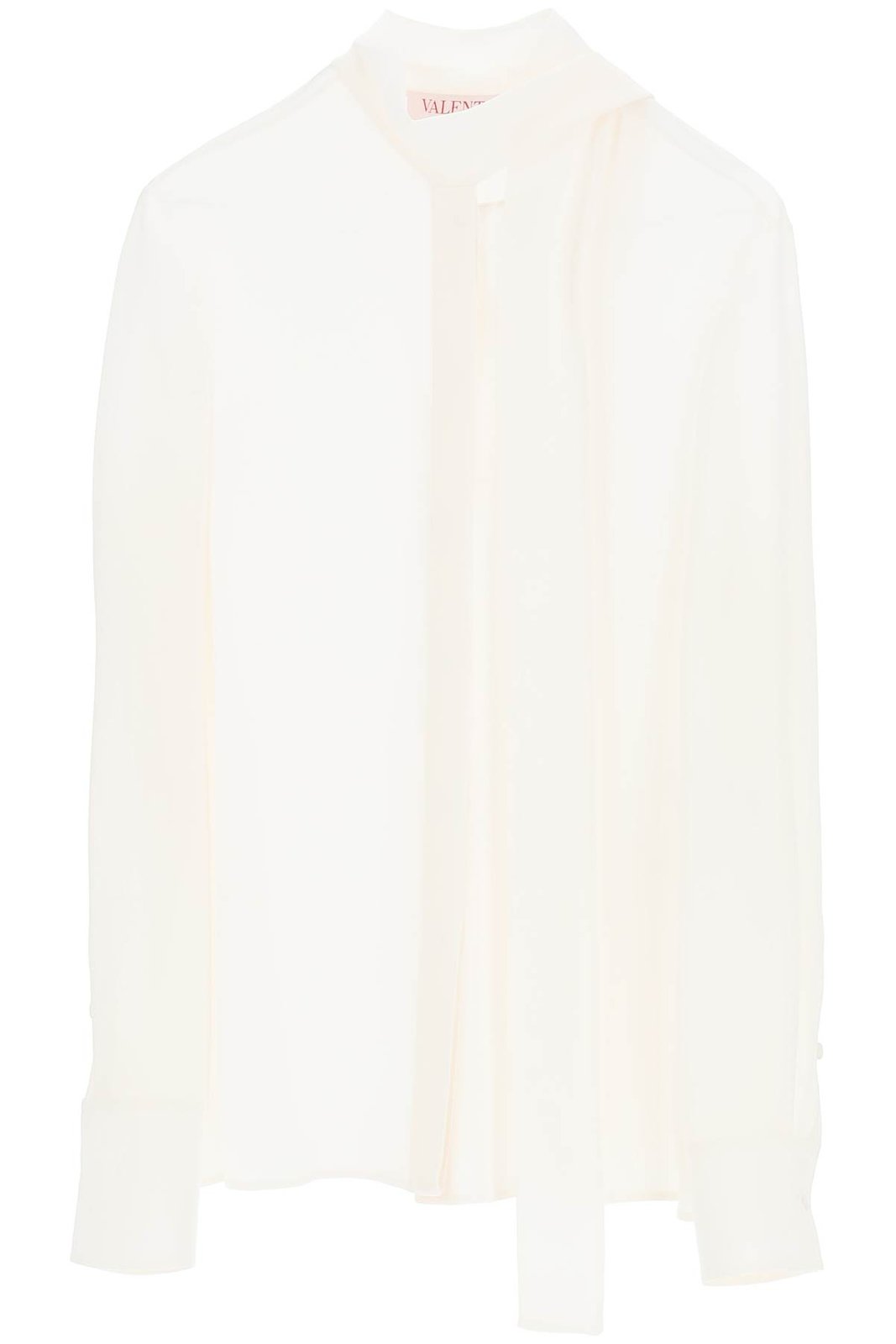 Valentino Pussy-Bow-overhemd met lange mouwen