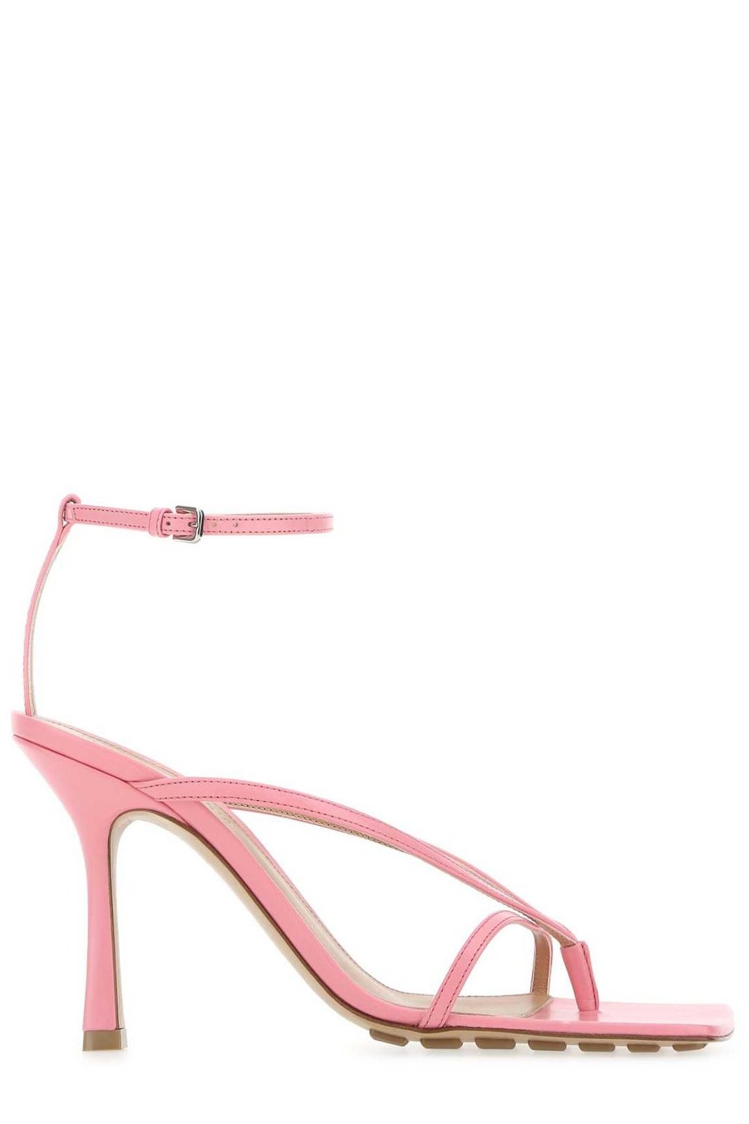 Bottega Veneta Squared-Toe Strap Detailed Sandals