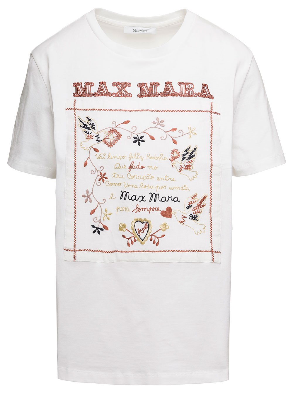 Max Mara Logo Embroidered Crewneck T-Shirt