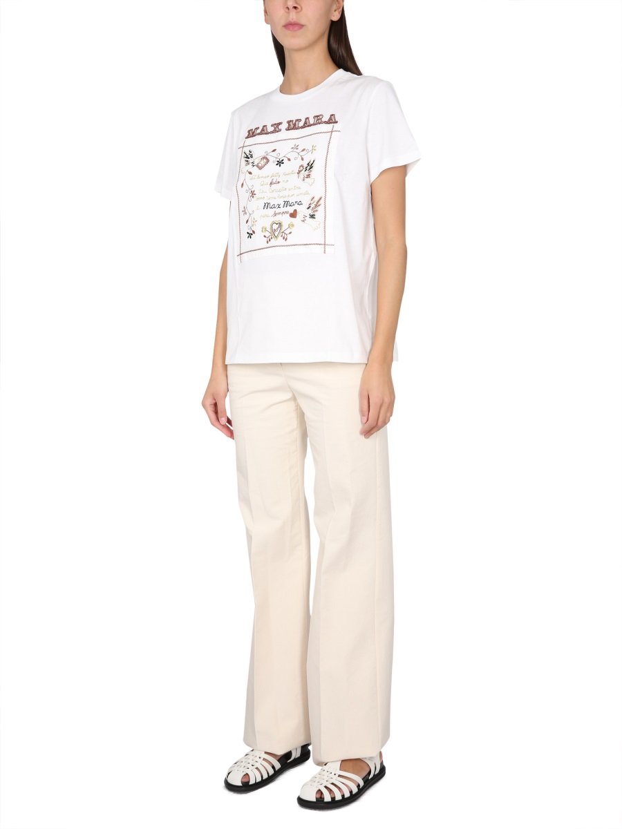 Max Mara Logo Embroidered Crewneck T-Shirt
