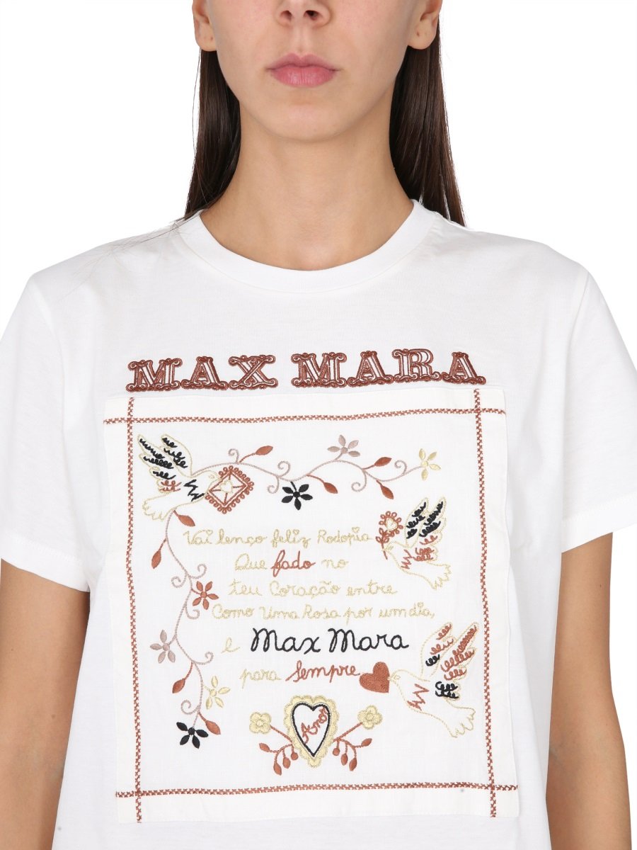 Max Mara Logo Embroidered Crewneck T-Shirt