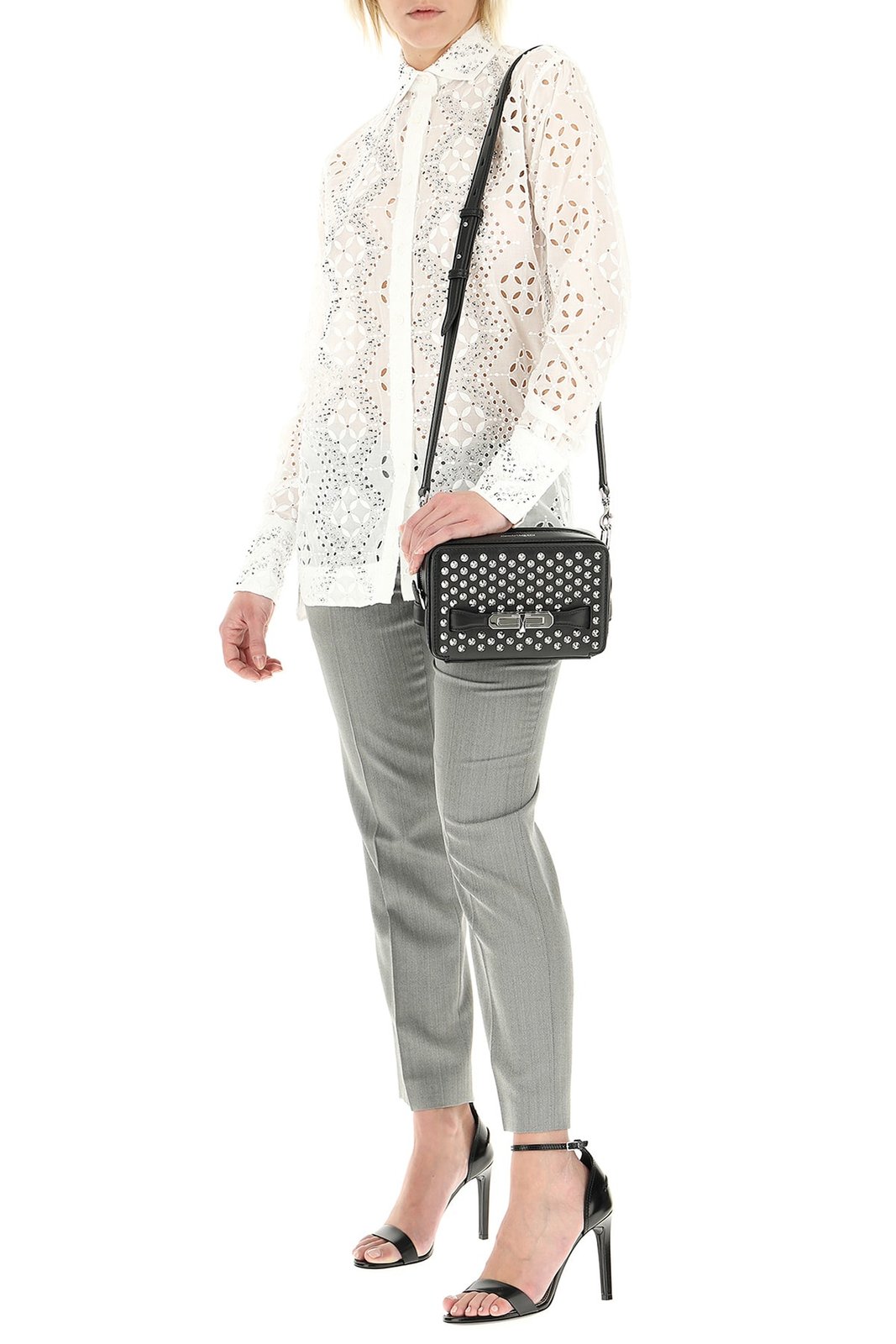 Alexander McQueen Chevron Cropped Trousers