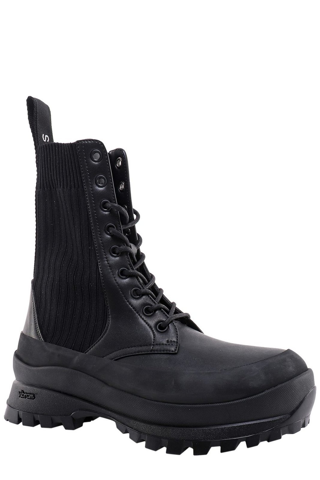 Stella McCartney Chelsea Knit Lace-Up Trace Boots
