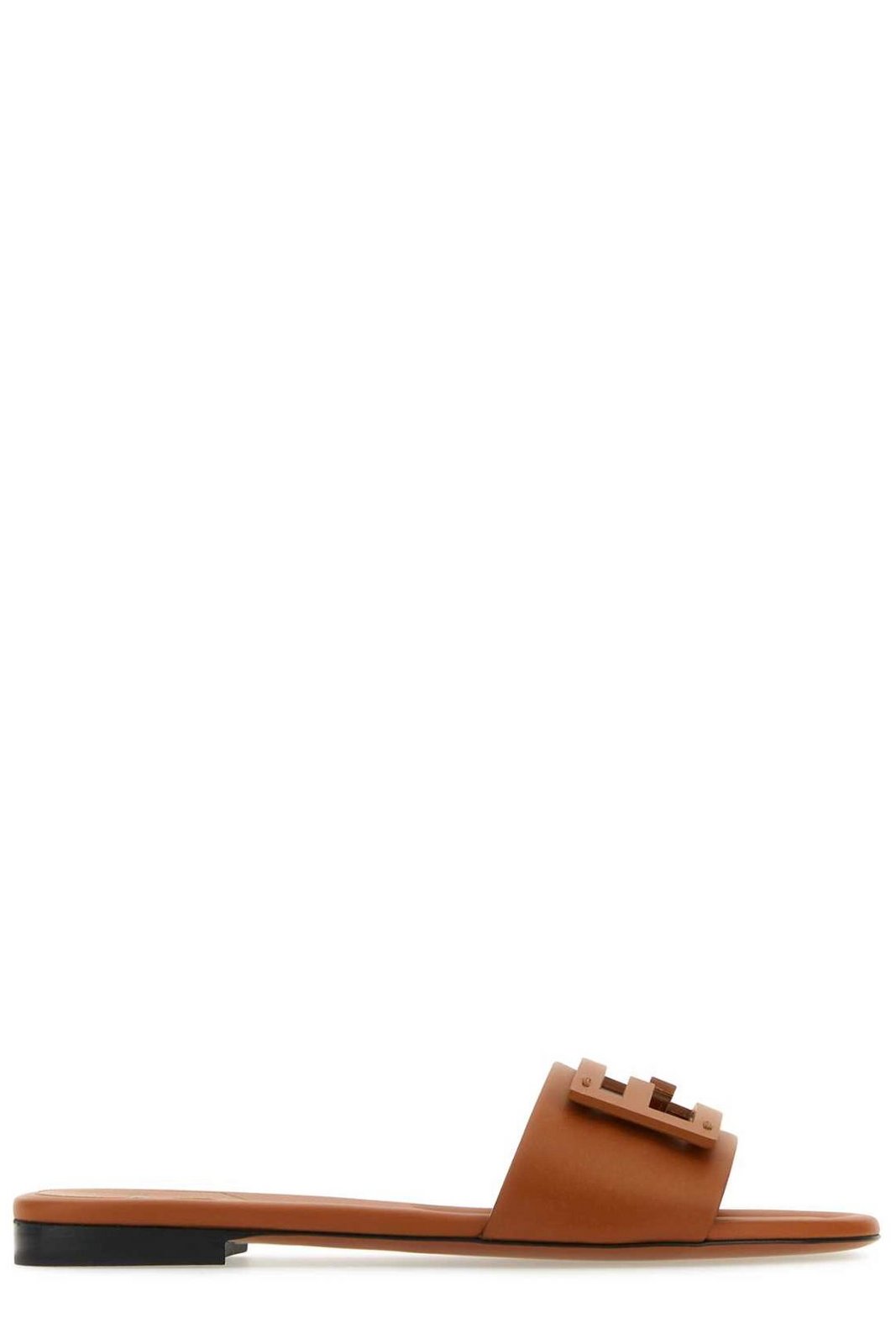 Fendi FF Logo Plaque Open Toe Sandals