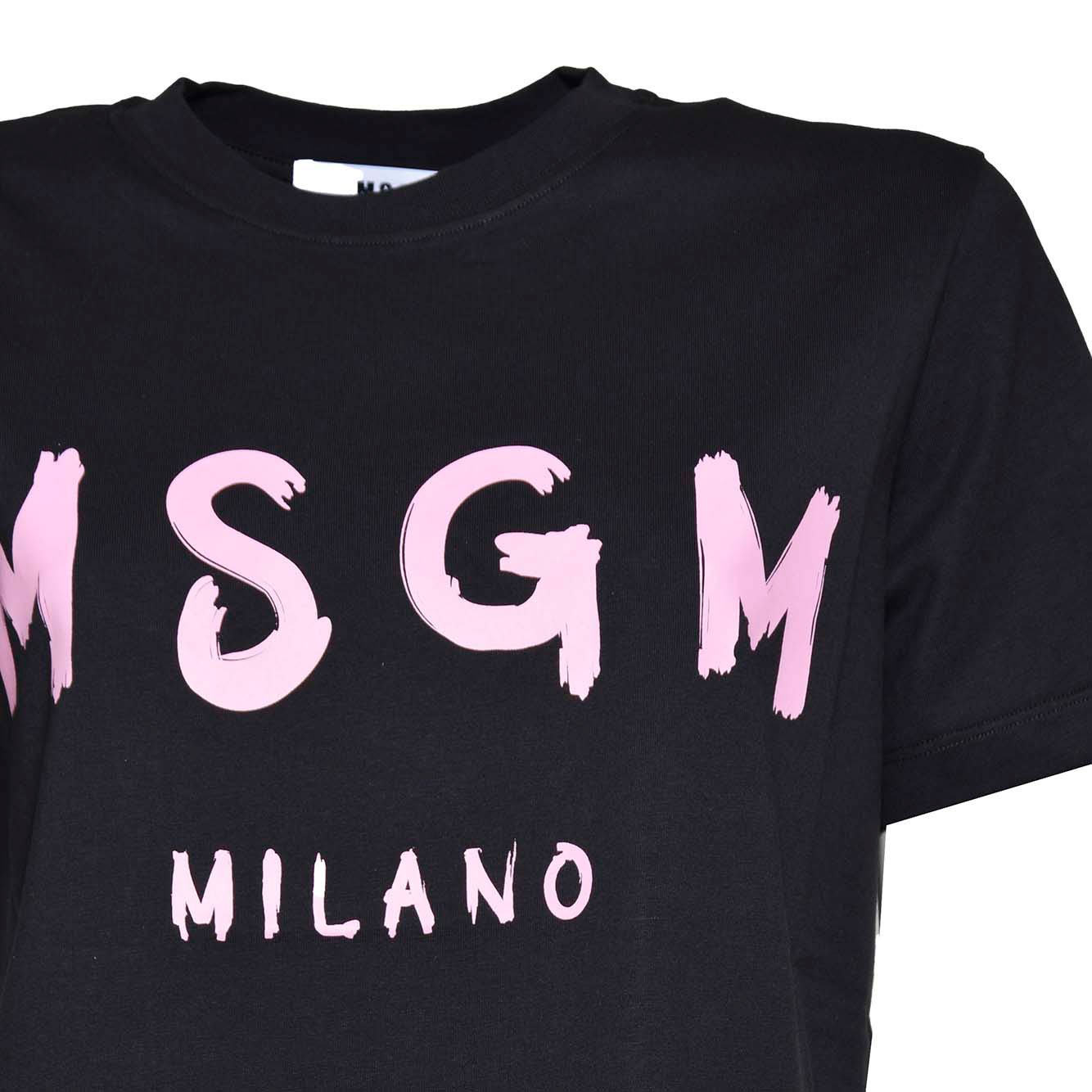 MSGM Logo Printed Crewneck T-Shirt
