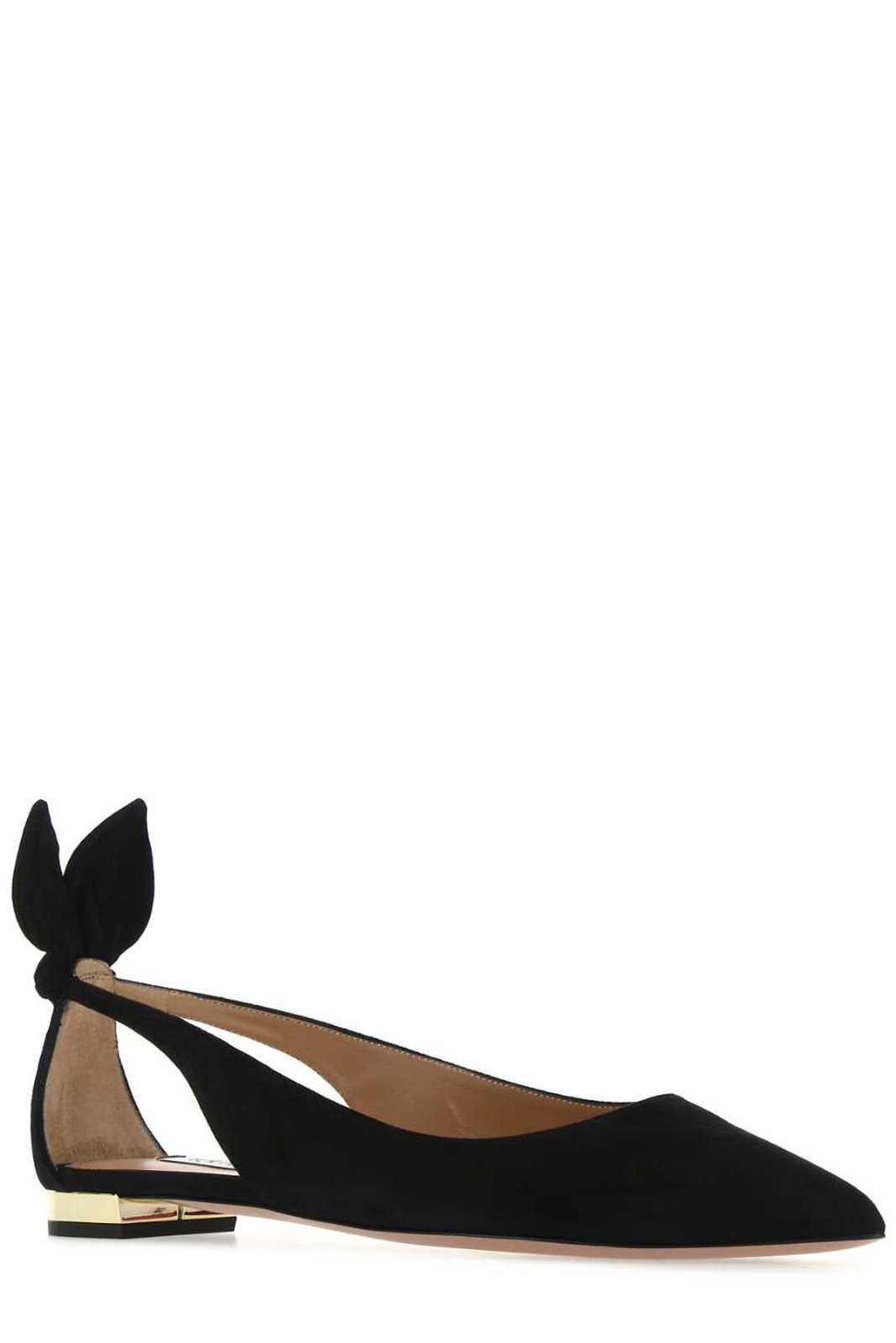 Aquazzura Bow Tie Detailed Ballerina Flats 3 Aquazzura Bow Tie Detailed Ballerina Flats