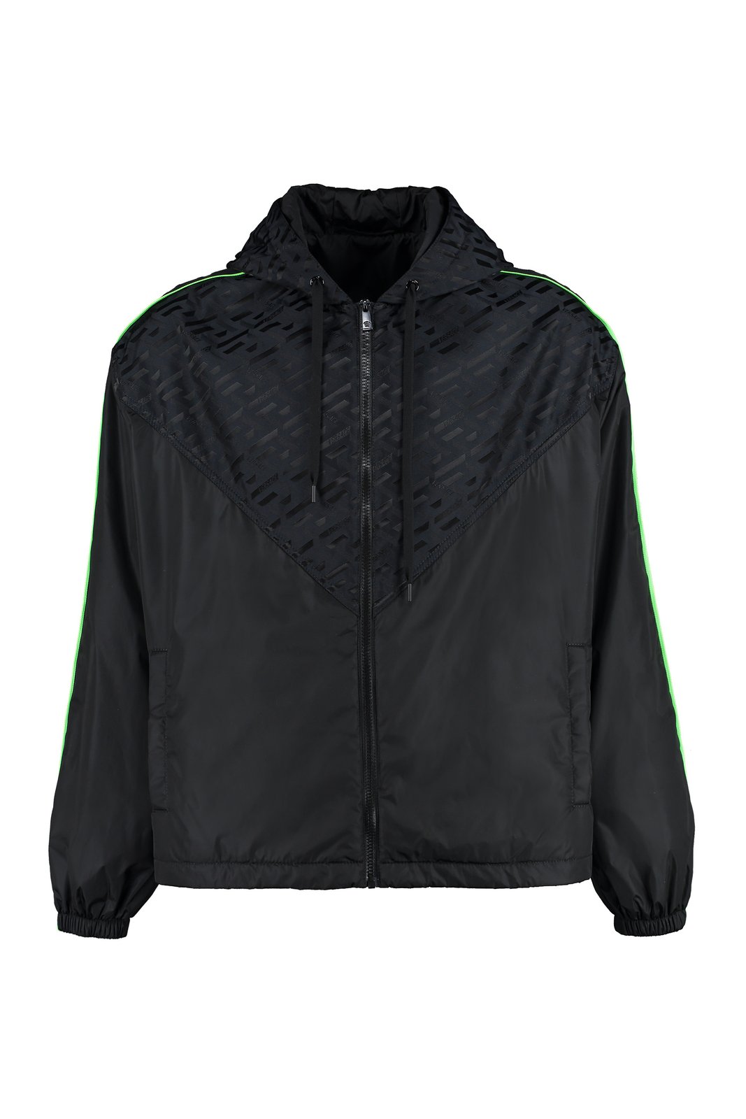 Versace Greca Pattern Printed Hooded Jacket