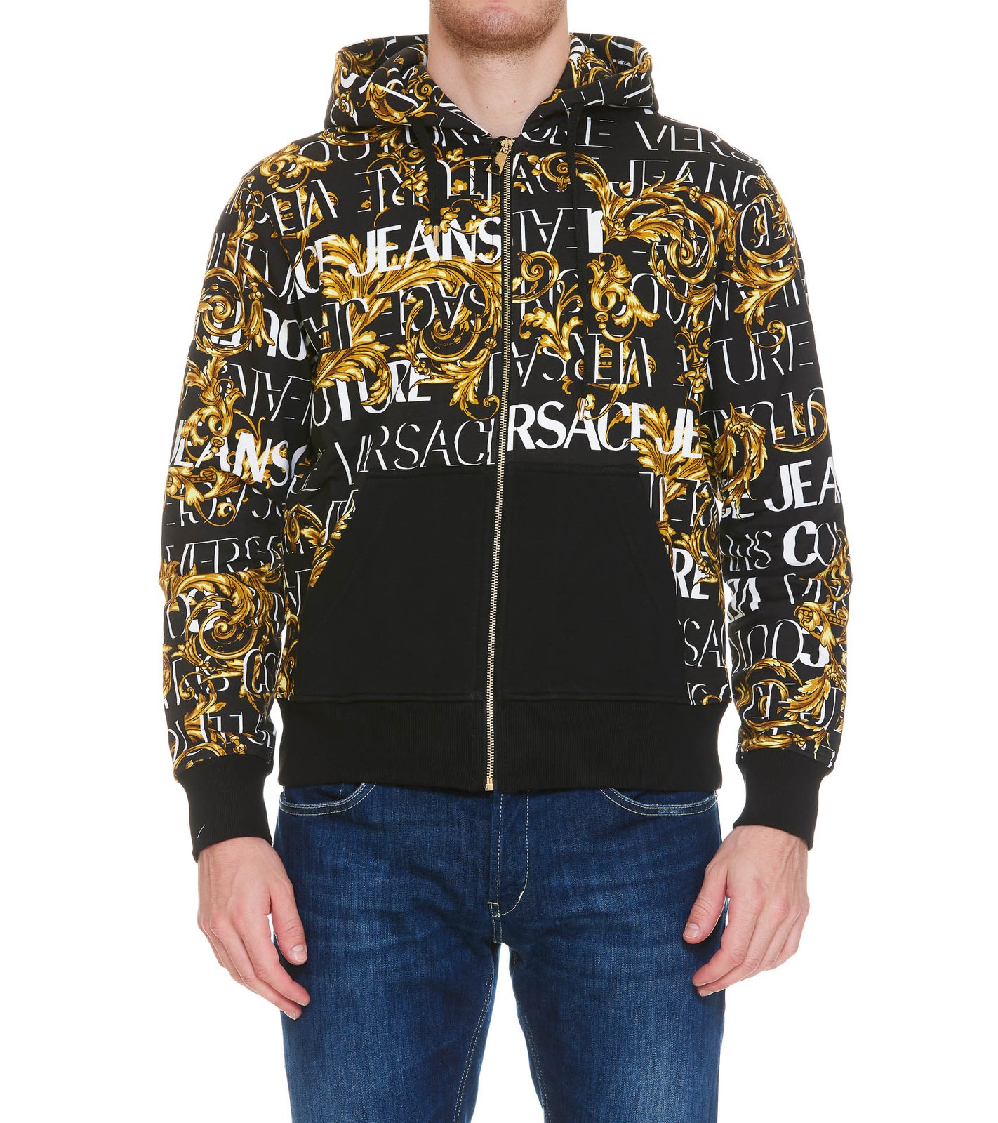 Versace Jeans Couture Garland Printed Zip-Up Hoodie 3 Versace Jeans Couture Garland Printed Zip-Up Hoodie