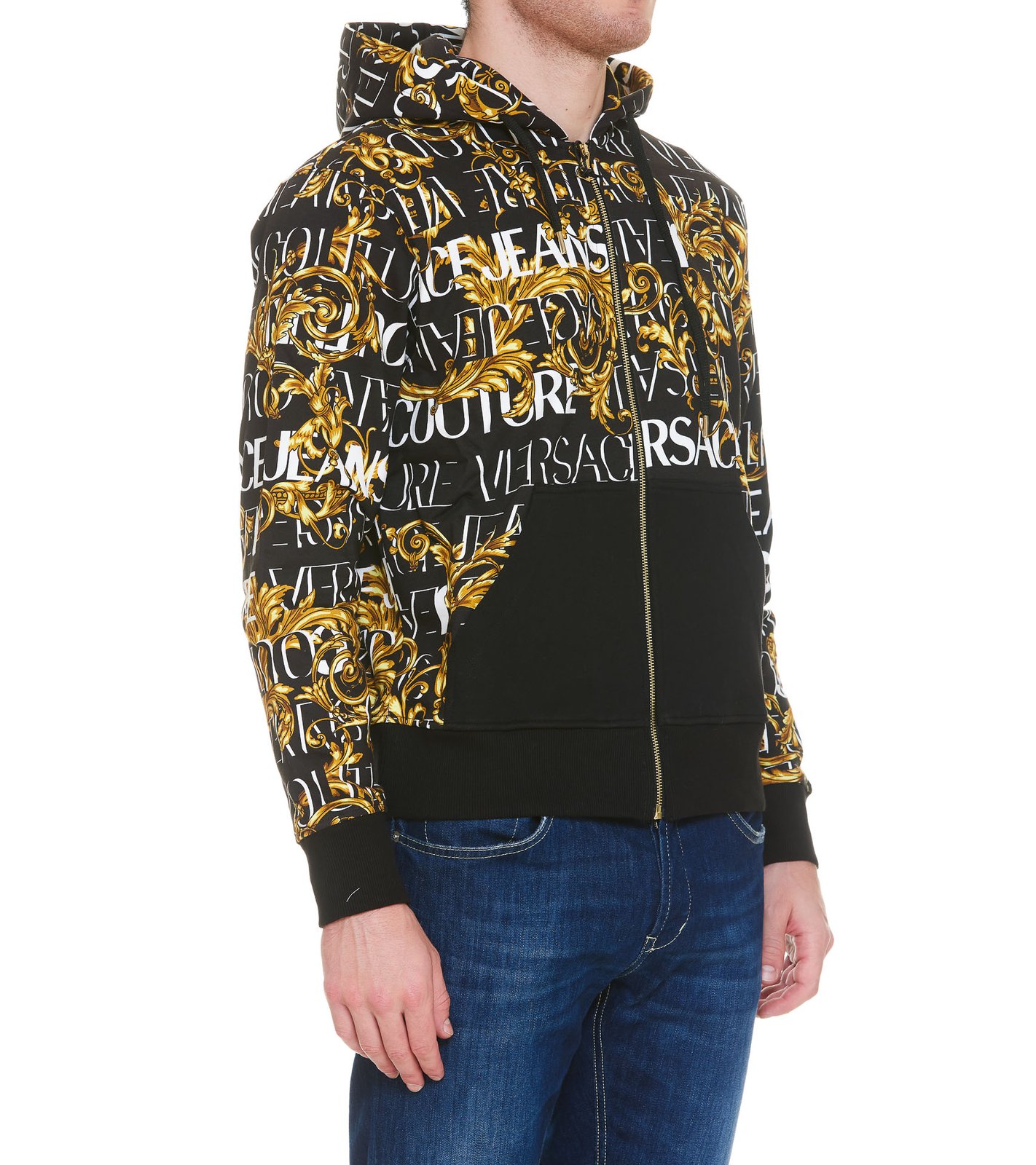 Versace Jeans Couture Garland Printed Zip-Up Hoodie 5 Versace Jeans Couture Garland Printed Zip-Up Hoodie