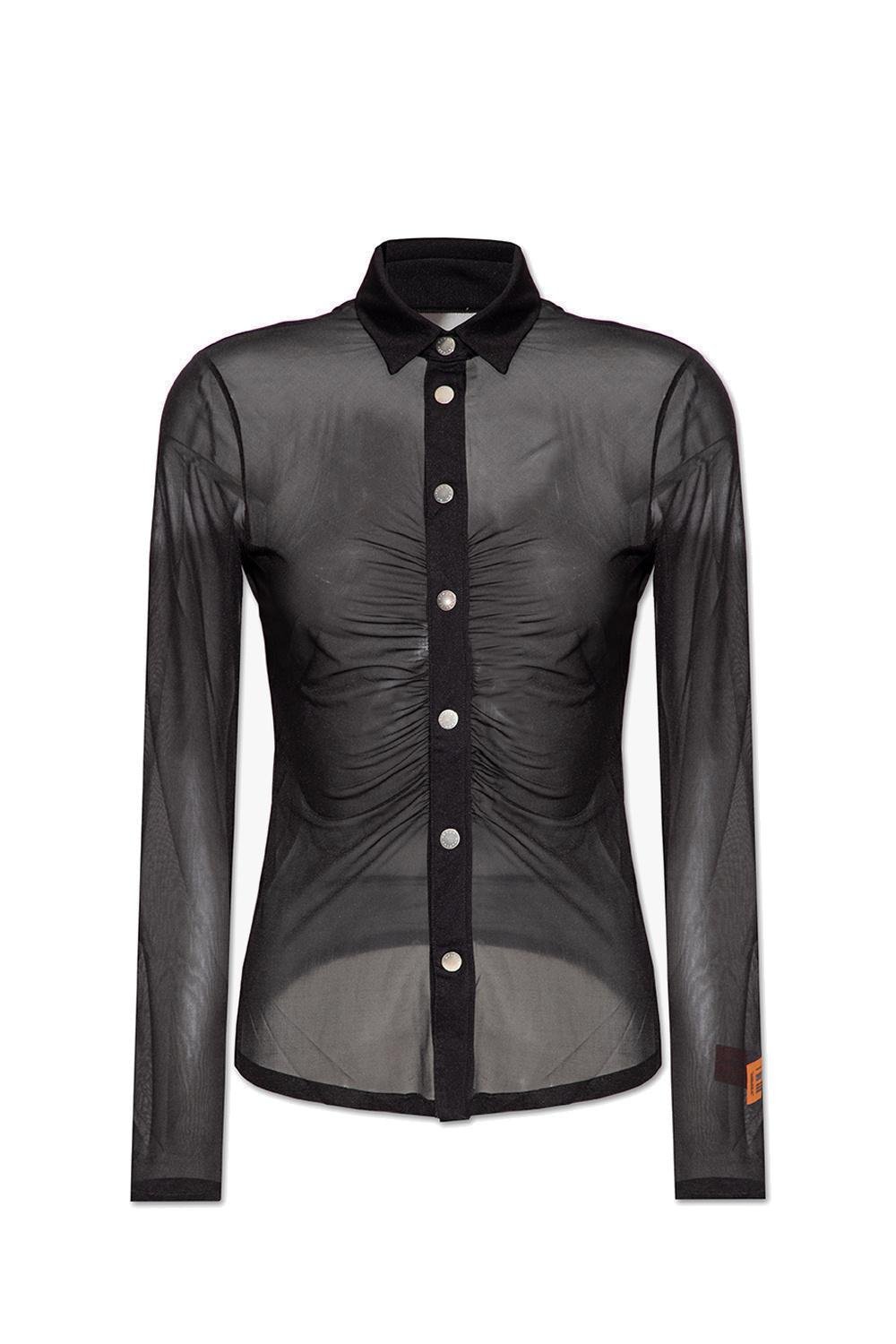 Heron Preston Logo Patch Semi-Sheer Shirt