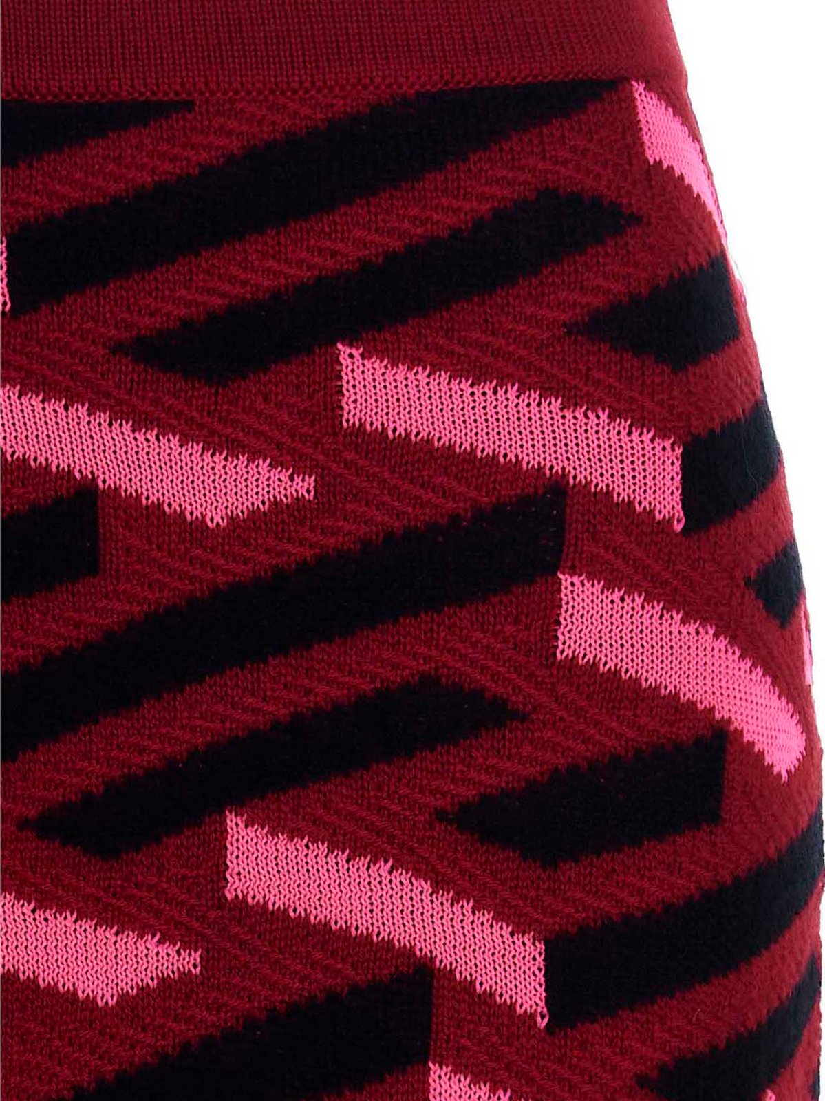 Versace Geometric Intarsia Knitted Mini Skirt