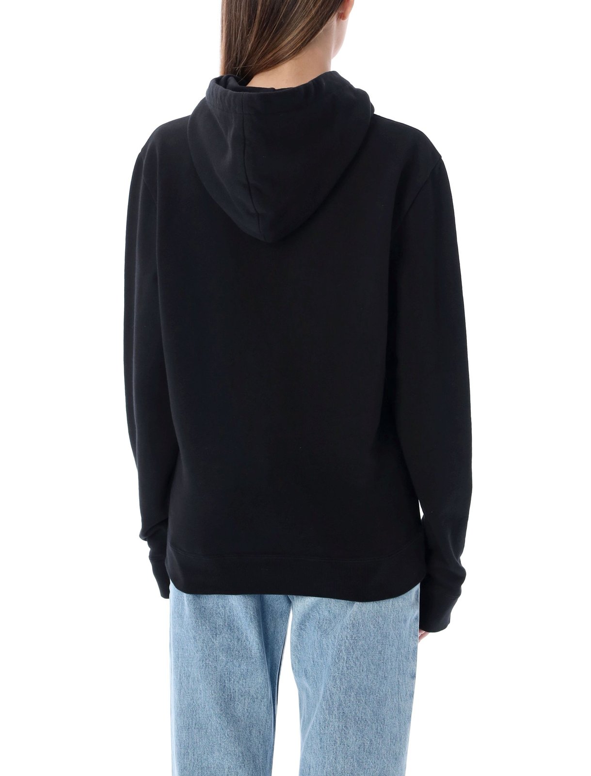 Saint Laurent Logo Printed Drawstring Hoodie
