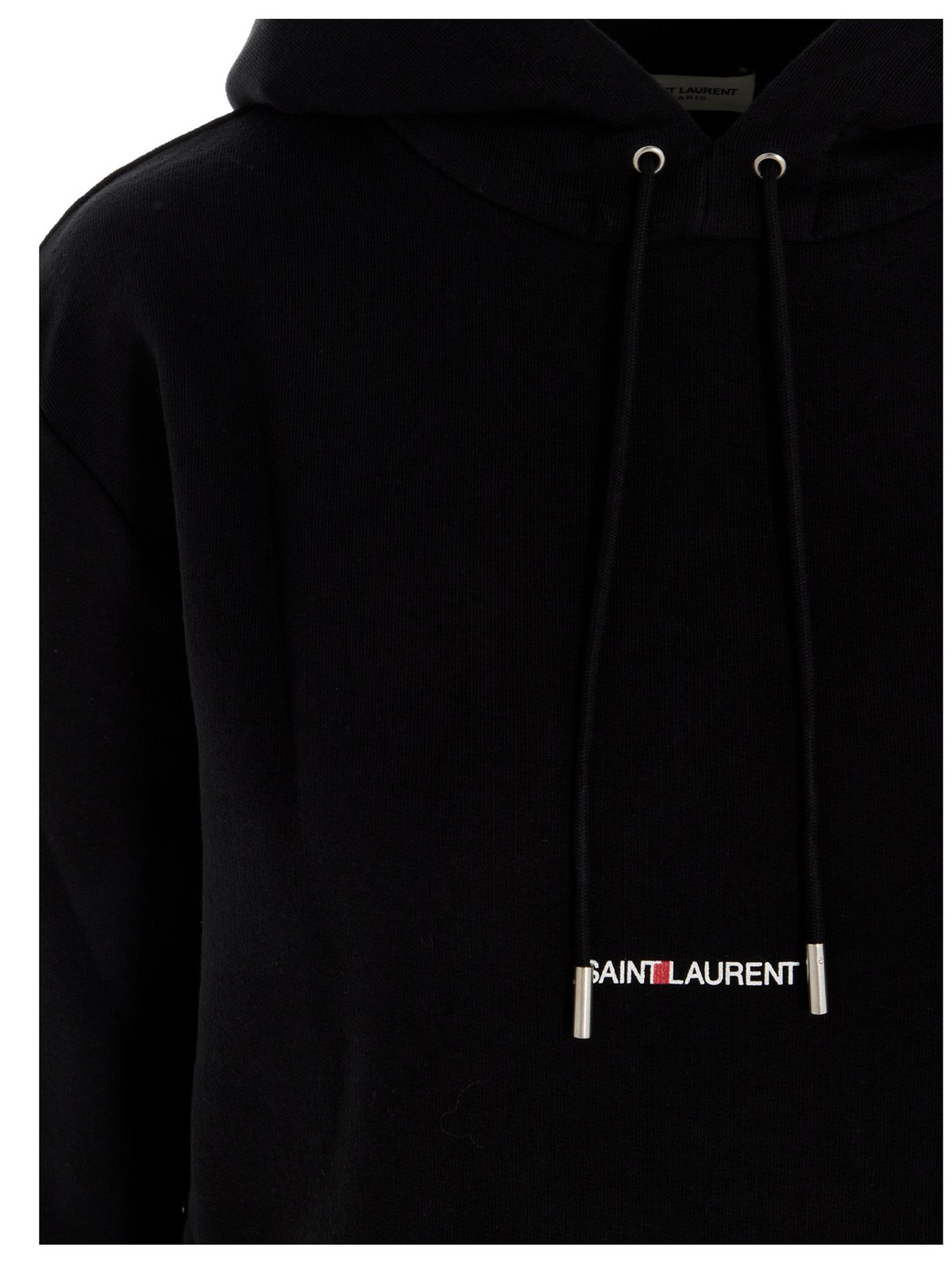 Saint Laurent Logo Printed Drawstring Hoodie