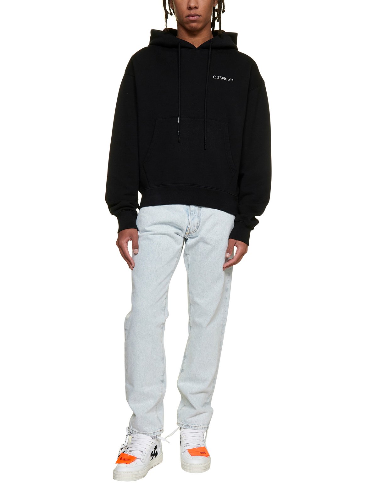 Off-White Logo Printed Drawstring Hoodie