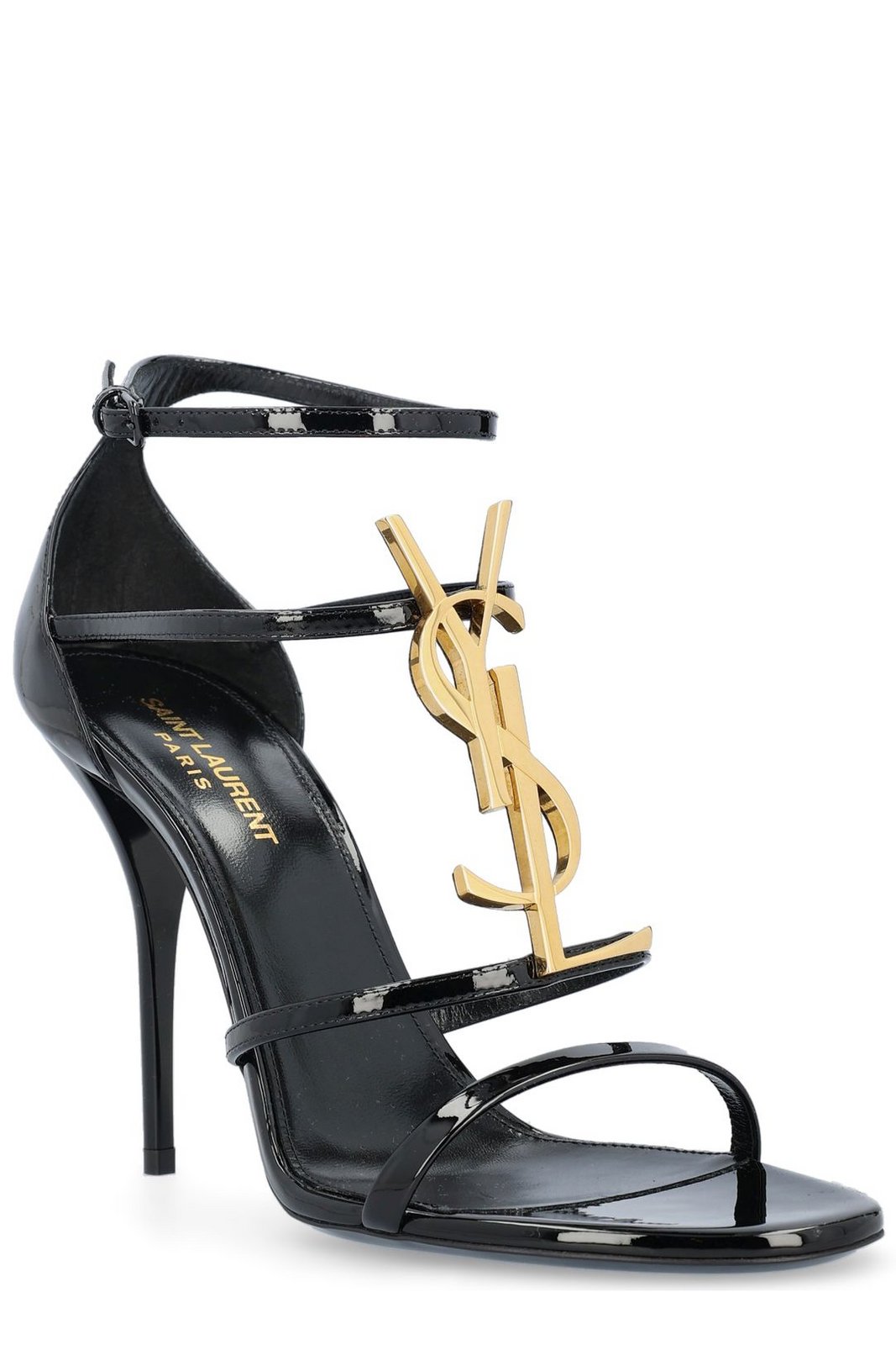 Saint Laurent Cassandre Logo Plaque Sandals