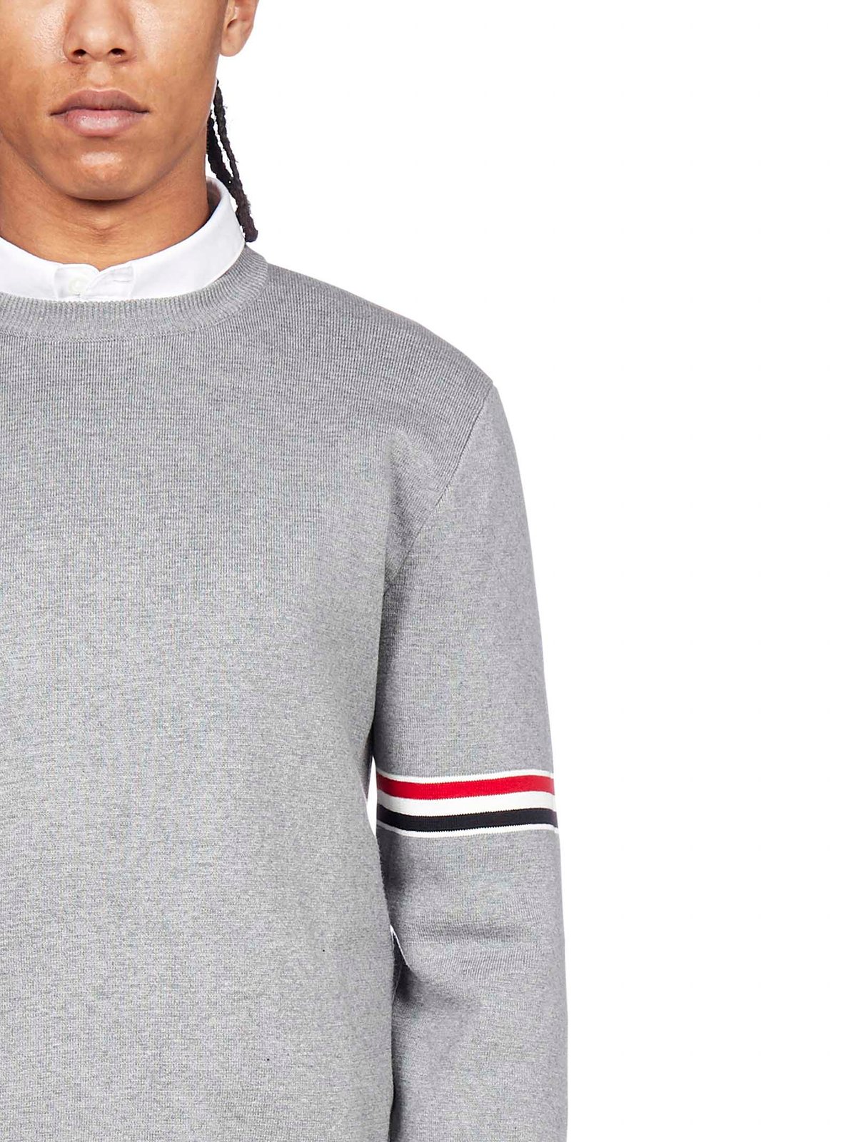 Thom Browne RWB Striped Crewneck Sweatshirt