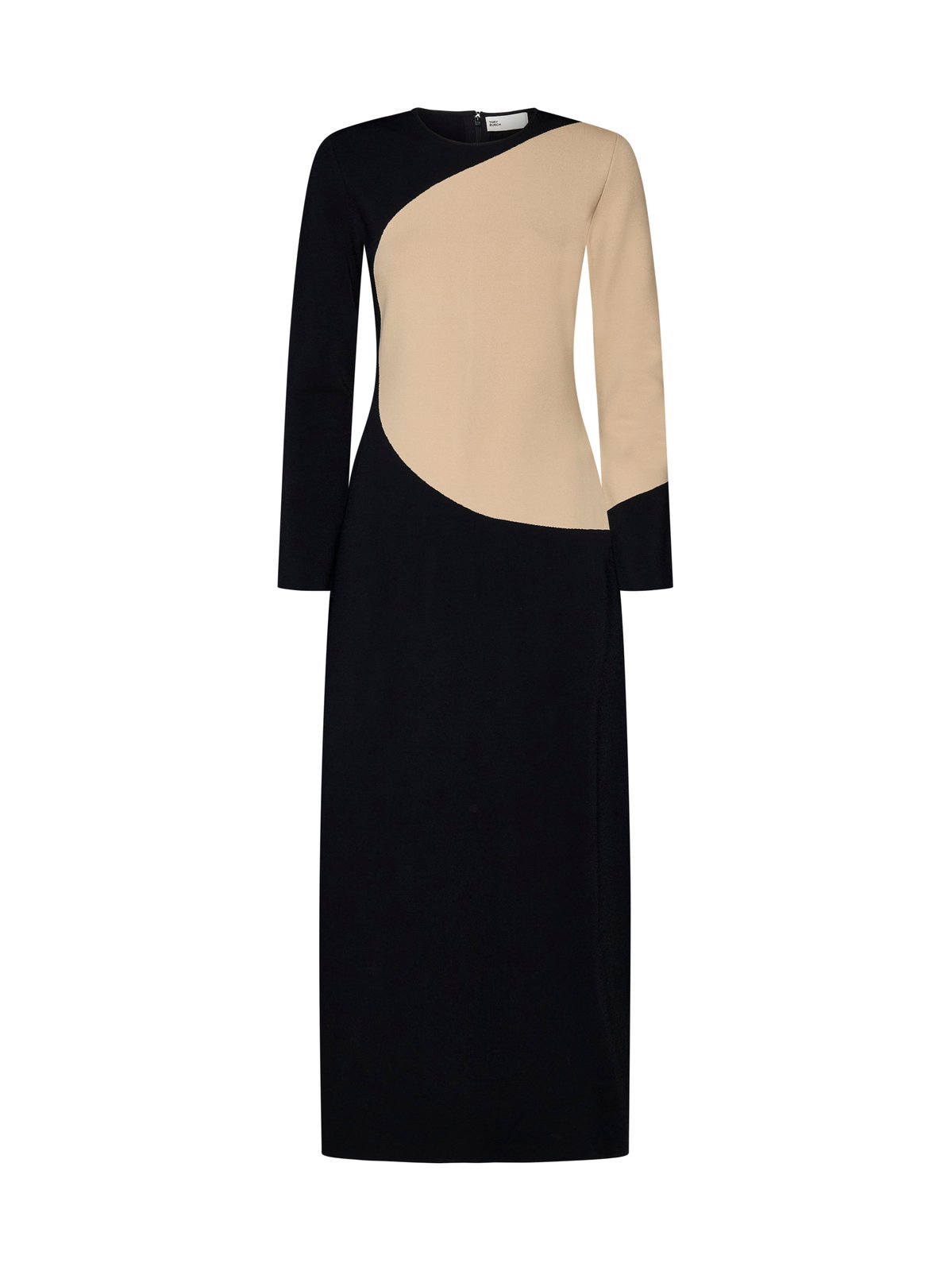 Tory Burch Colour-Block Crewneck Midi Dress